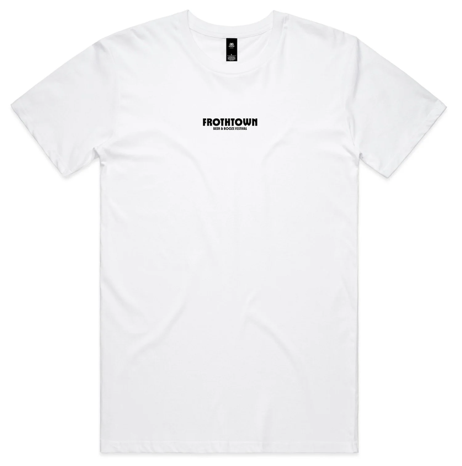 Froth Town Tee 2025 - White Staple Tee - Front.jpg