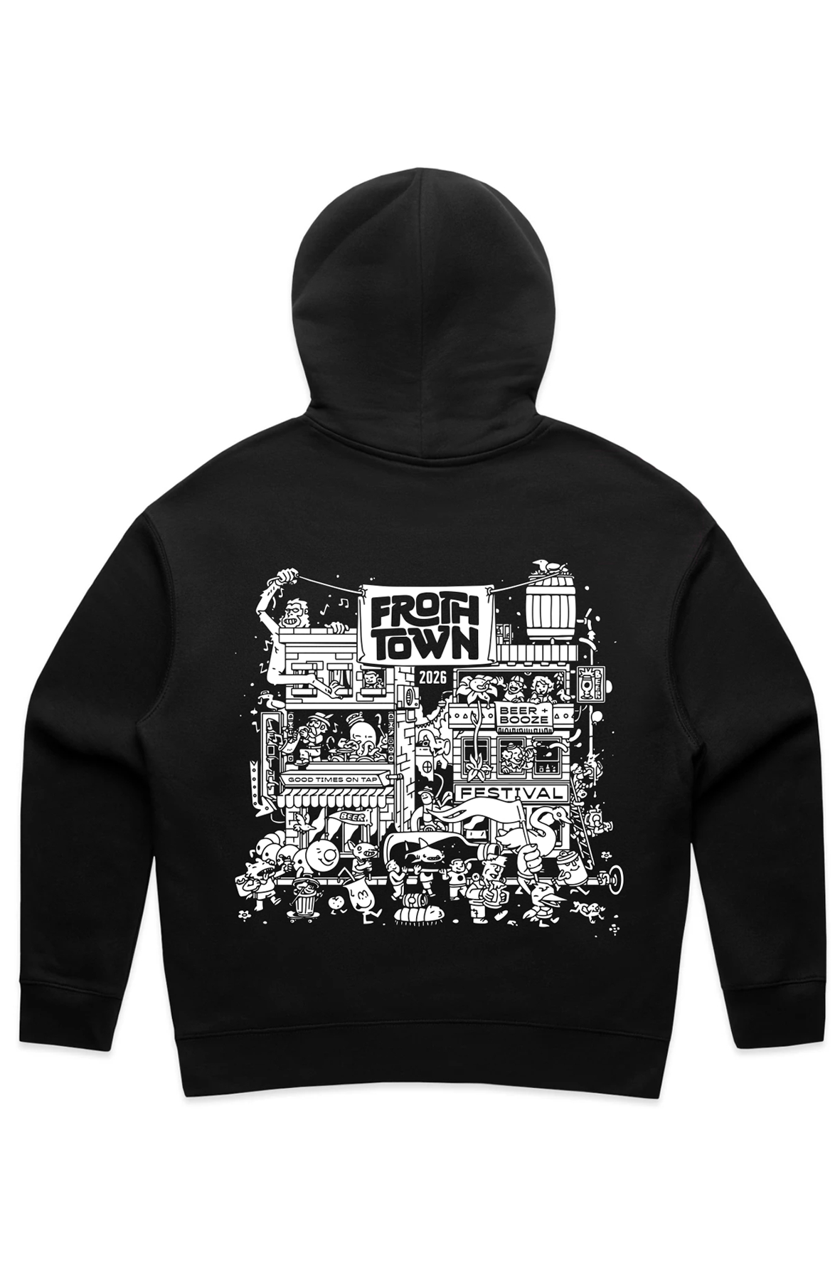 FROTH TOWN 2026 RELAX HALF ZIP HOOD_Back.png