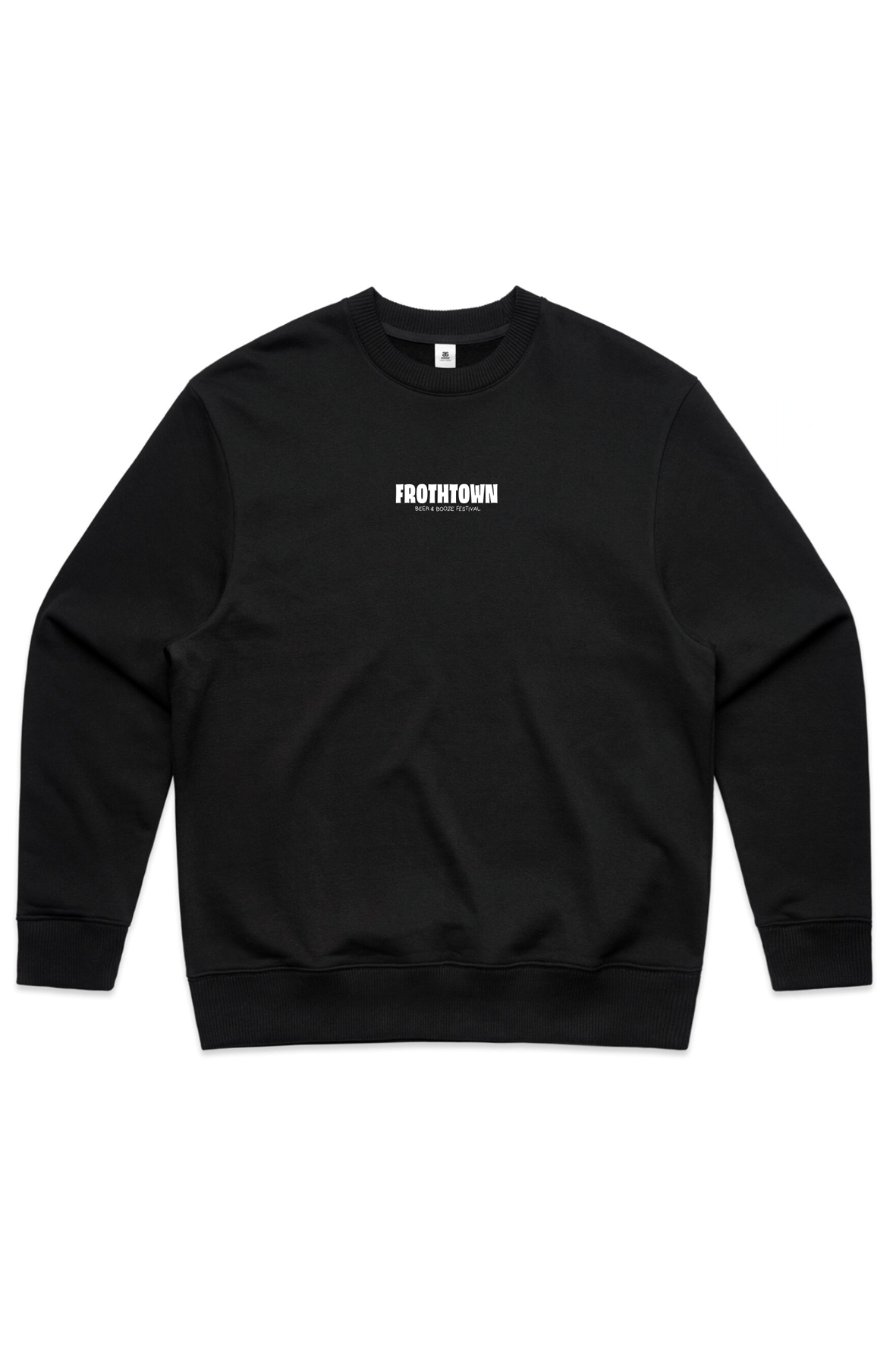 FROTH TOWN 2026 BLACK HEAVY CREW_Front_Clipped.png
