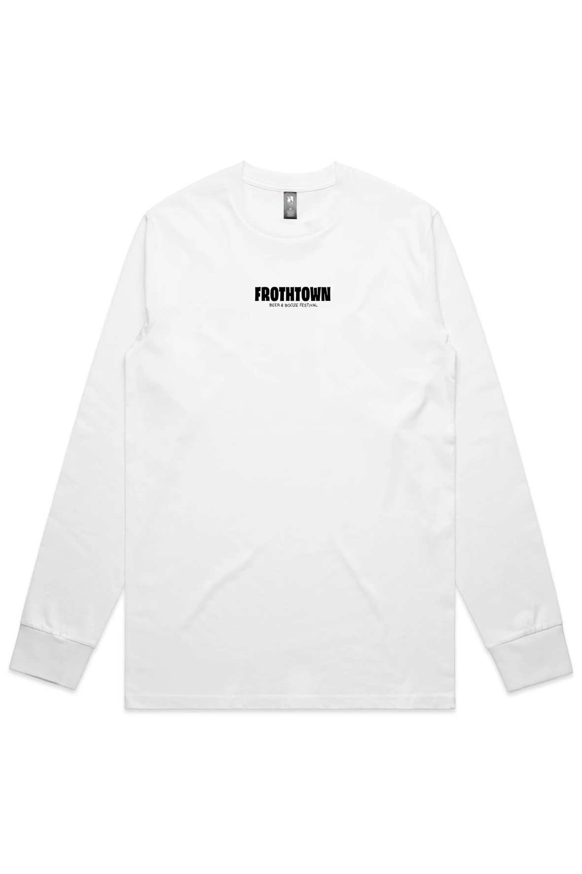 FROTH TOWN 2026 WHITE CLASSIC LONGSLEEVE_Front.png