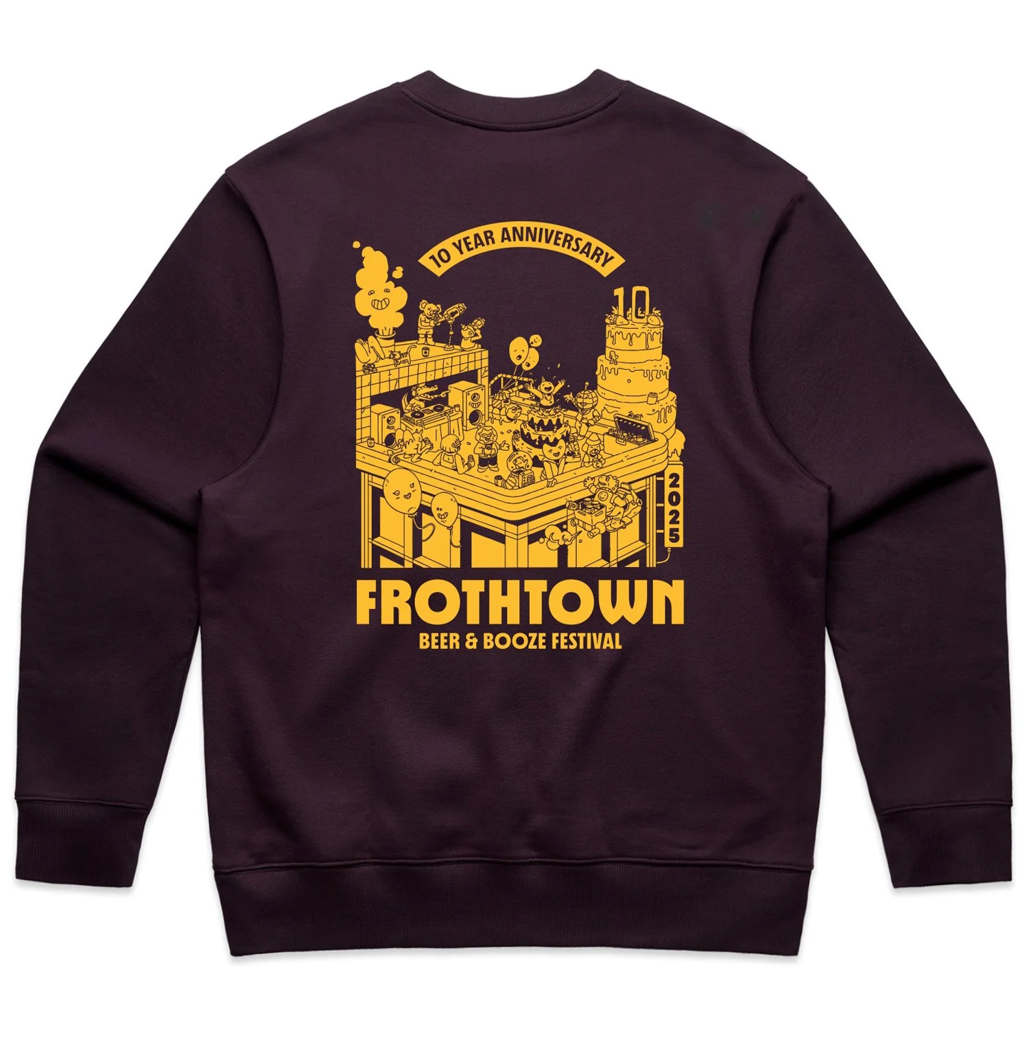 Froth Town 2025 Crew - Plum - Back.jpg