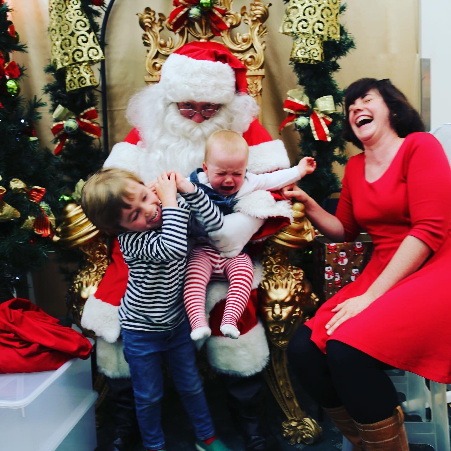 This is my favourite Xmas photo and the reason we gave away the Santa photo idea early on!

I&rsquo;m completely unprepared for Xmas this year, apparently it&rsquo;s soon! 

I just take this approach .. laugh though! 😳😳🎄