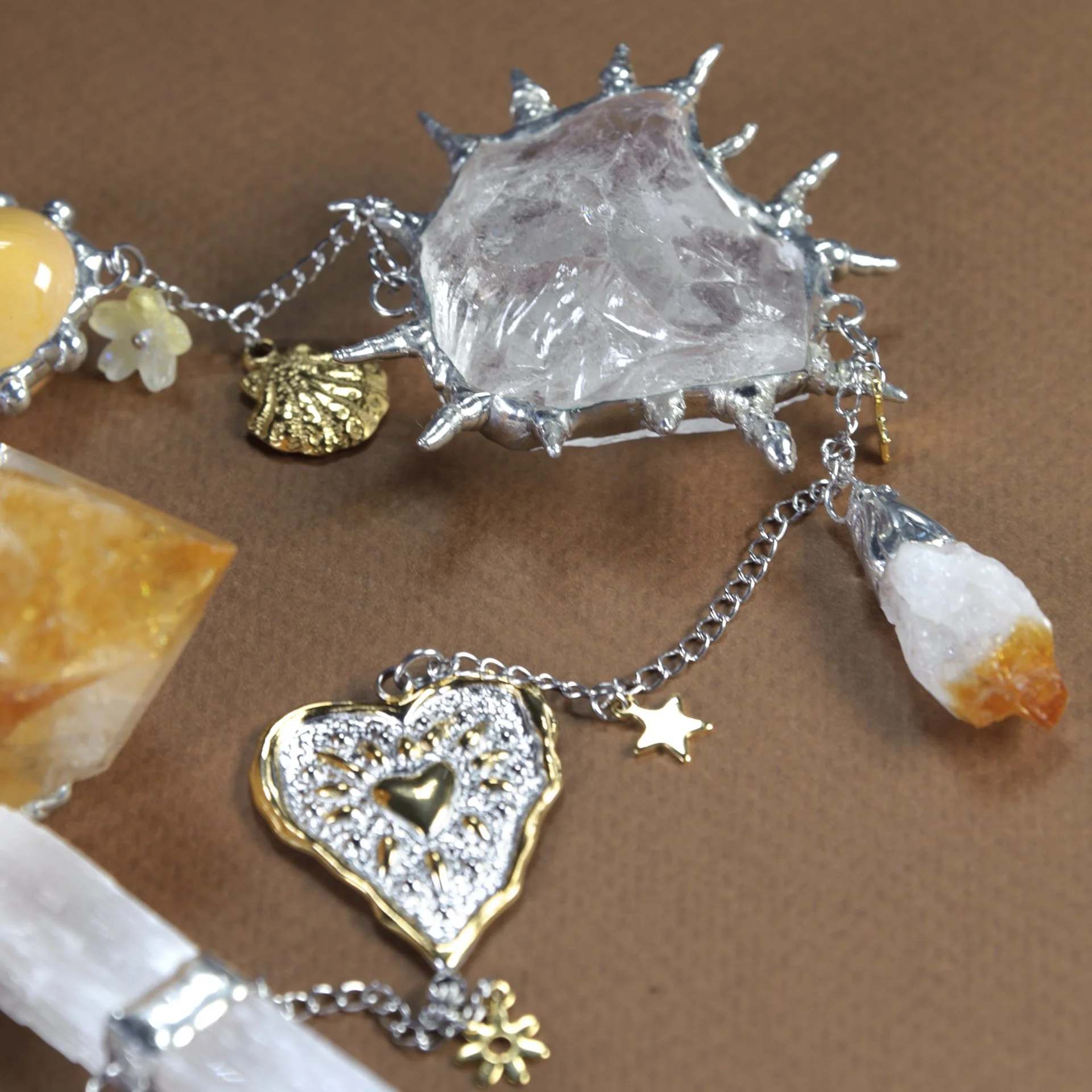 nature inspired art - crystal chain - purple - stars-109.JPG