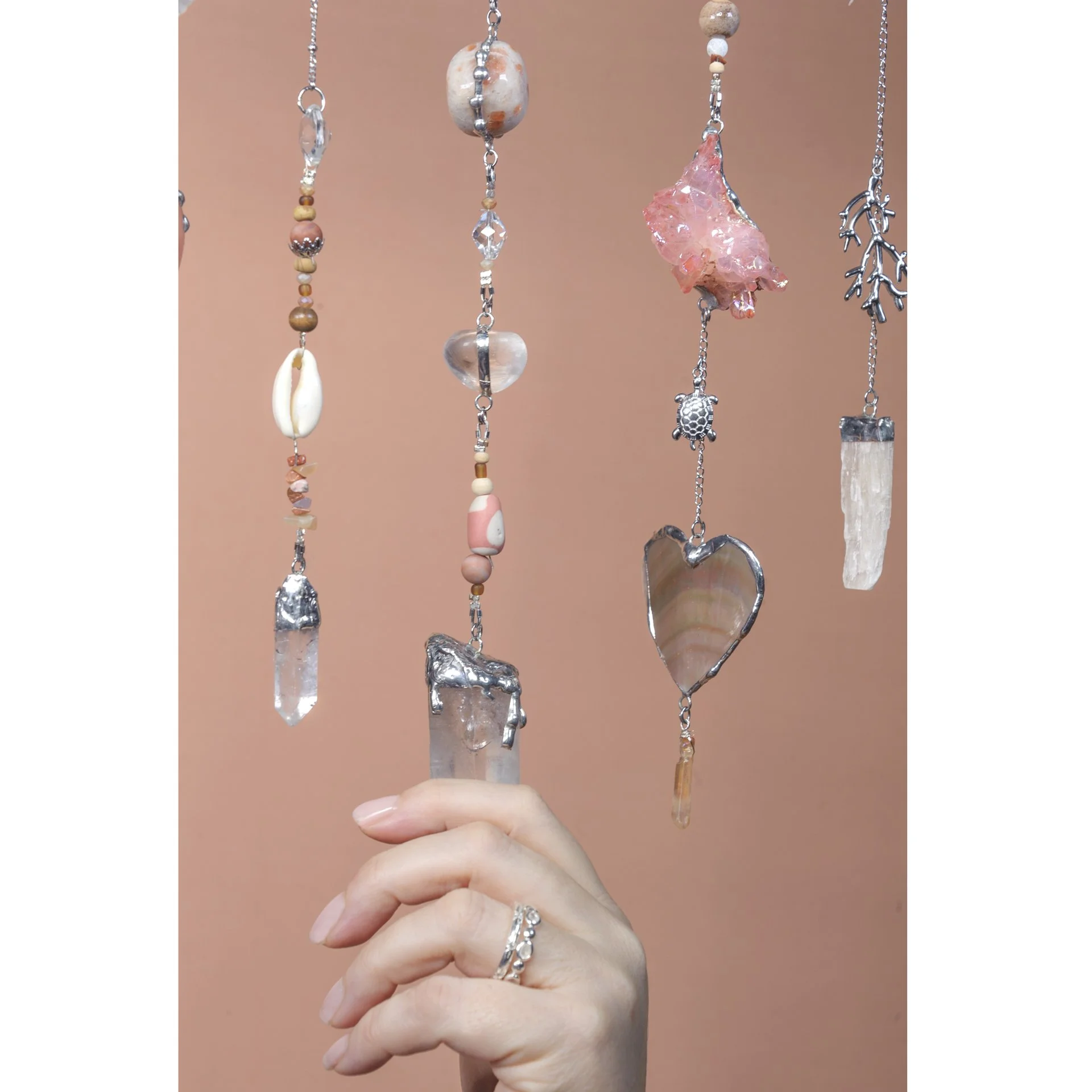 NIA Nature Inspired Art, Crystal Hangings on driftwood-1.JPG