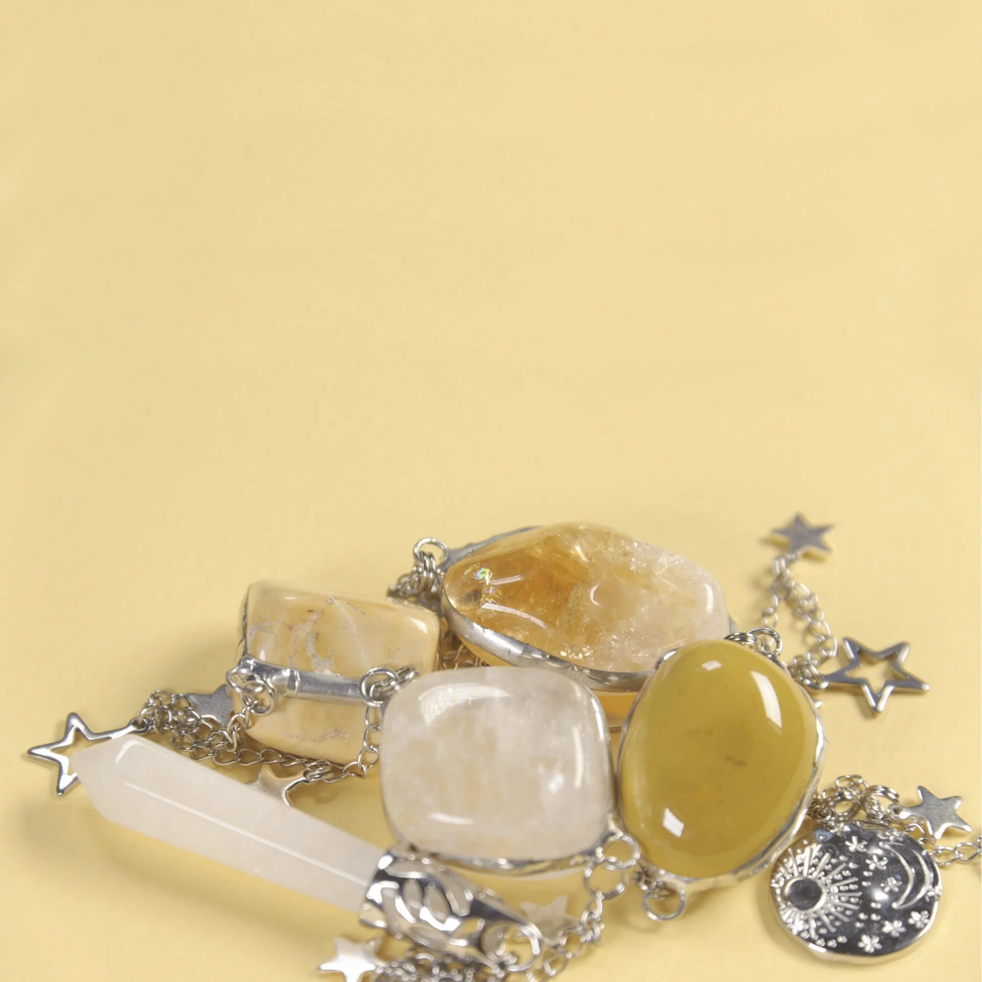 nature inspired art - crystal chain - abundance - stars - moon - sun -102.JPG