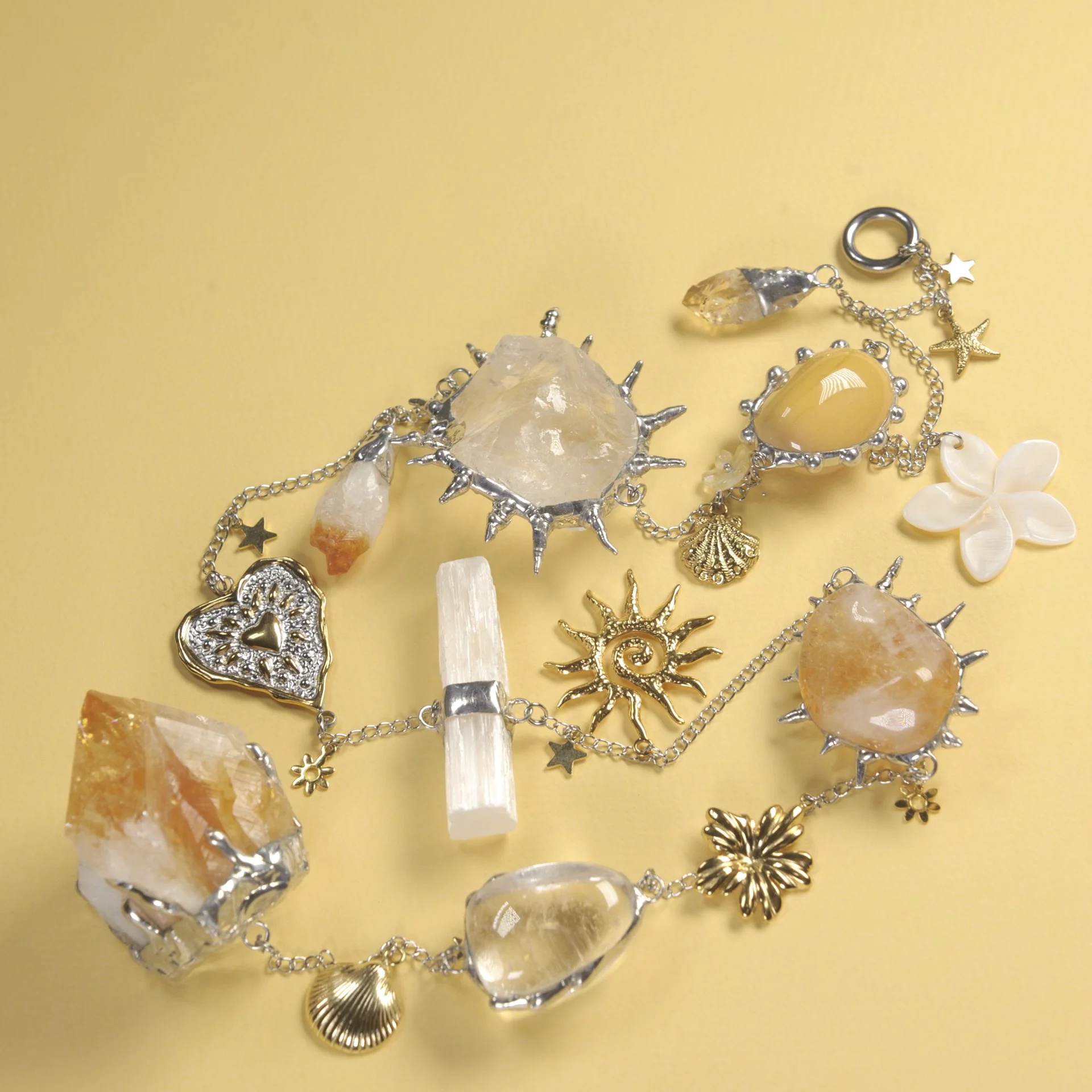 nature inspired art - crystal chain - abundance - stars - moon - sun -105.JPG