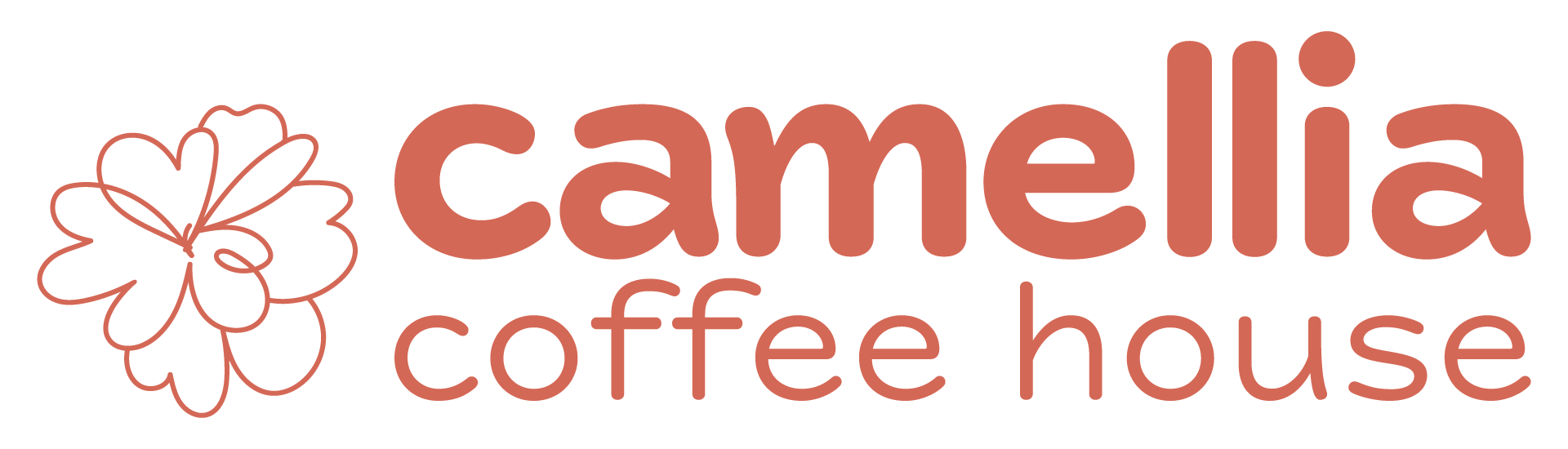 Camellia Coffee House logo with flower graphic.
