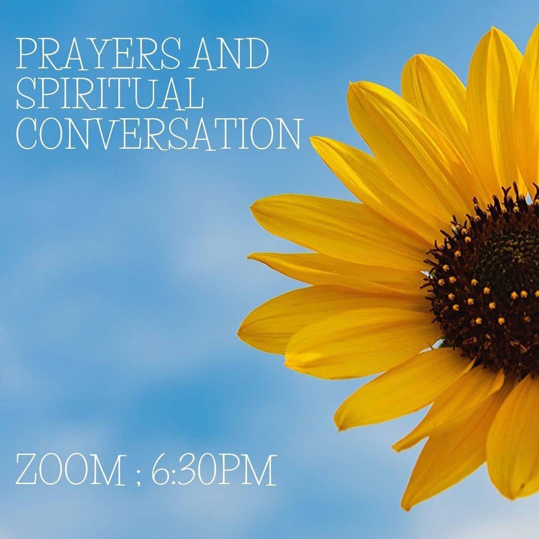 Tomorrow (Saturday) and every Saturday at 6:30pm MST (hosted from Tucson, AZ and open to the world). A place to connect, pray, and converse with friends on topics of the spirit. Email for Zoom link (it's a different link every week): tucsonspiritualc