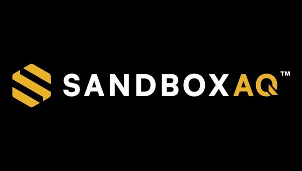 Sandbox AQ logo with a yellow and black graphic and the company name in white and yellow text.