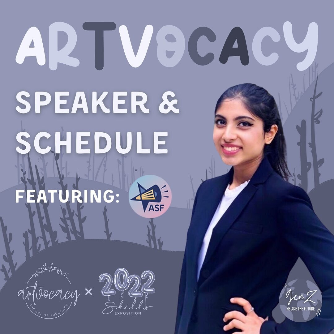 ARTVOCACY SPEAKER &amp; SCHEDULE

Our first event of 2022, Artvocacy, is tomorrow, 1/23/2022, from 2:00 to 3:00 PM PST! Trisha Beher, the Founder and CEO of The Art Shine Foundation, will be leading a workshop on everything from how to advocate for c