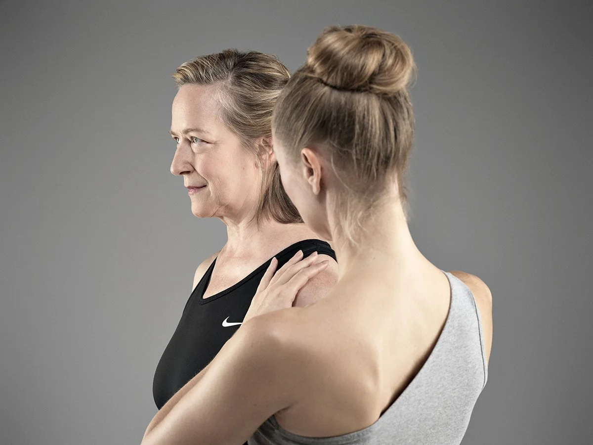  Studio images of female personal fitness trainer, pilates teacher and nutritionist 