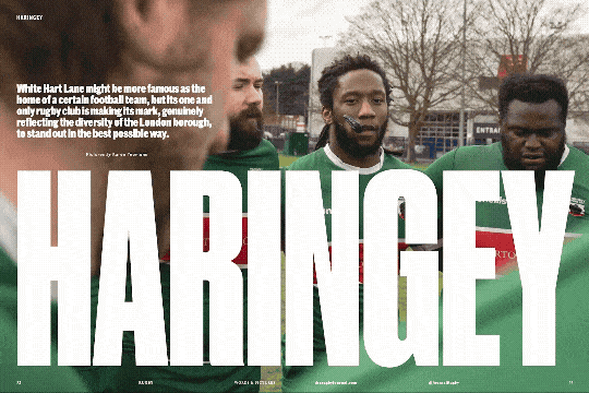 Haringey Rhinos players during their match against Belsize Park, shot for Rugby Journal