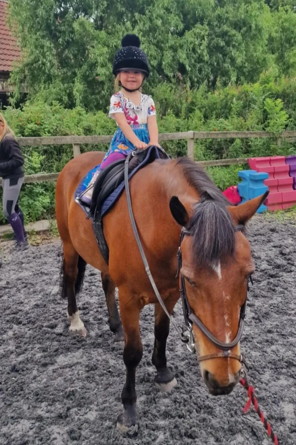 when she got to ride the big horse