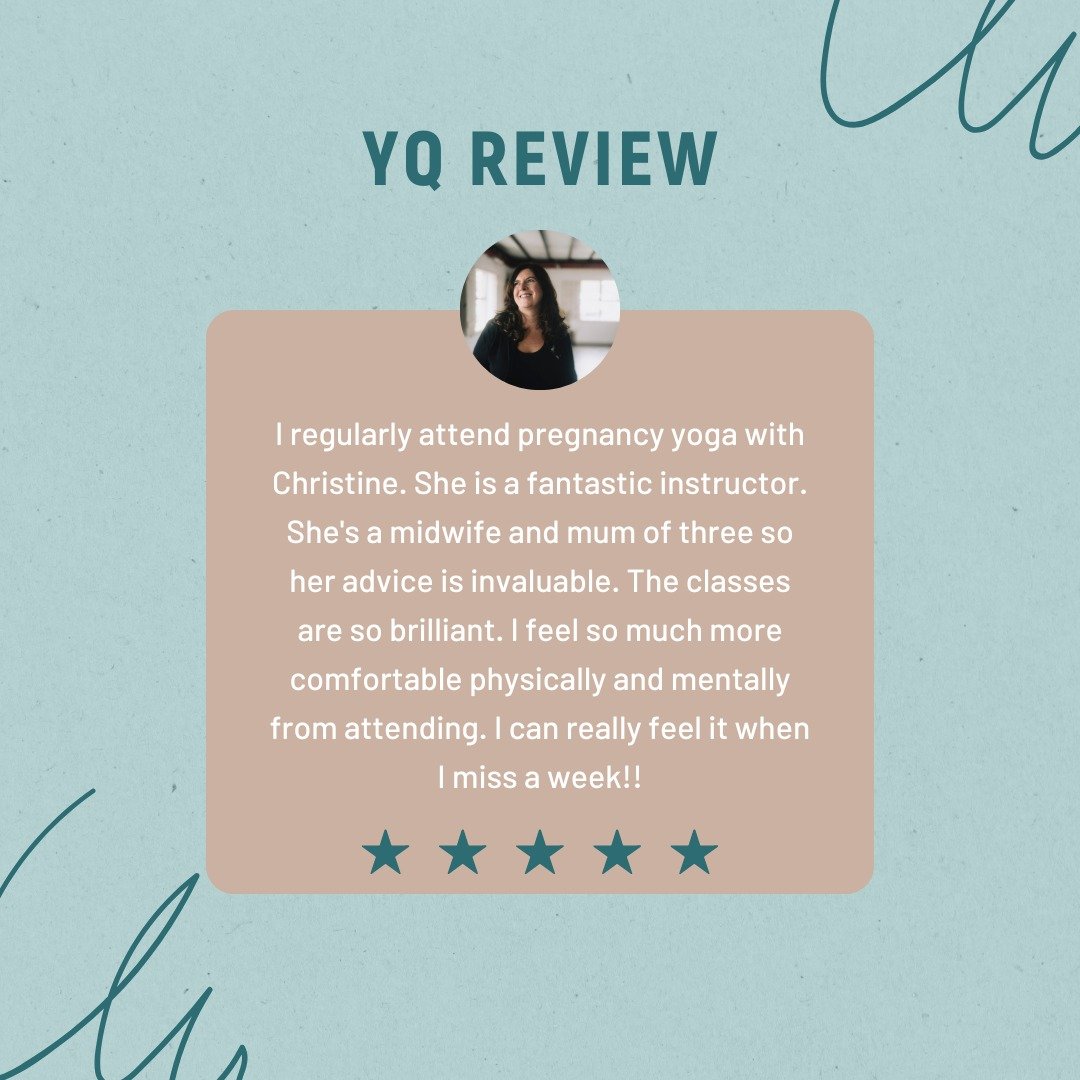 Thanks for this lovely review. We love hearing your feedback and passing on the lovely reviews to our teachers.

Christine takes Pregnancy Yoga every Saturday at 11am. Pregnancy yoga is a great way to relax and spend time with your unborn baby. Learn