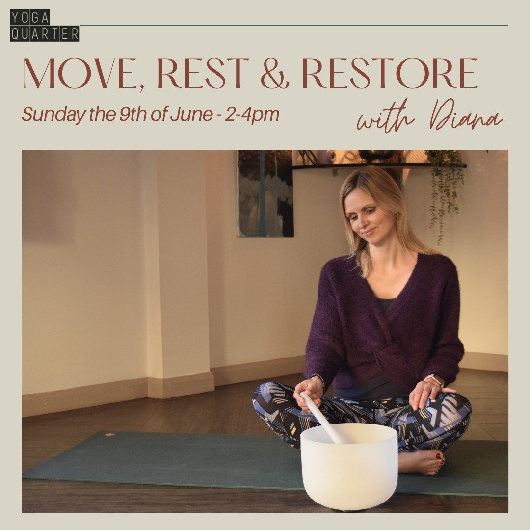 🌸 Move, rest &amp; restore with Diana - 9th of June 2-4pm 🌸

We can't wait to have Diana back for a lovely Sunday afternoon workshop in the studio.

What to expect : 

An afternoon to help relieve stress, let go of tension and regulate the nervous 
