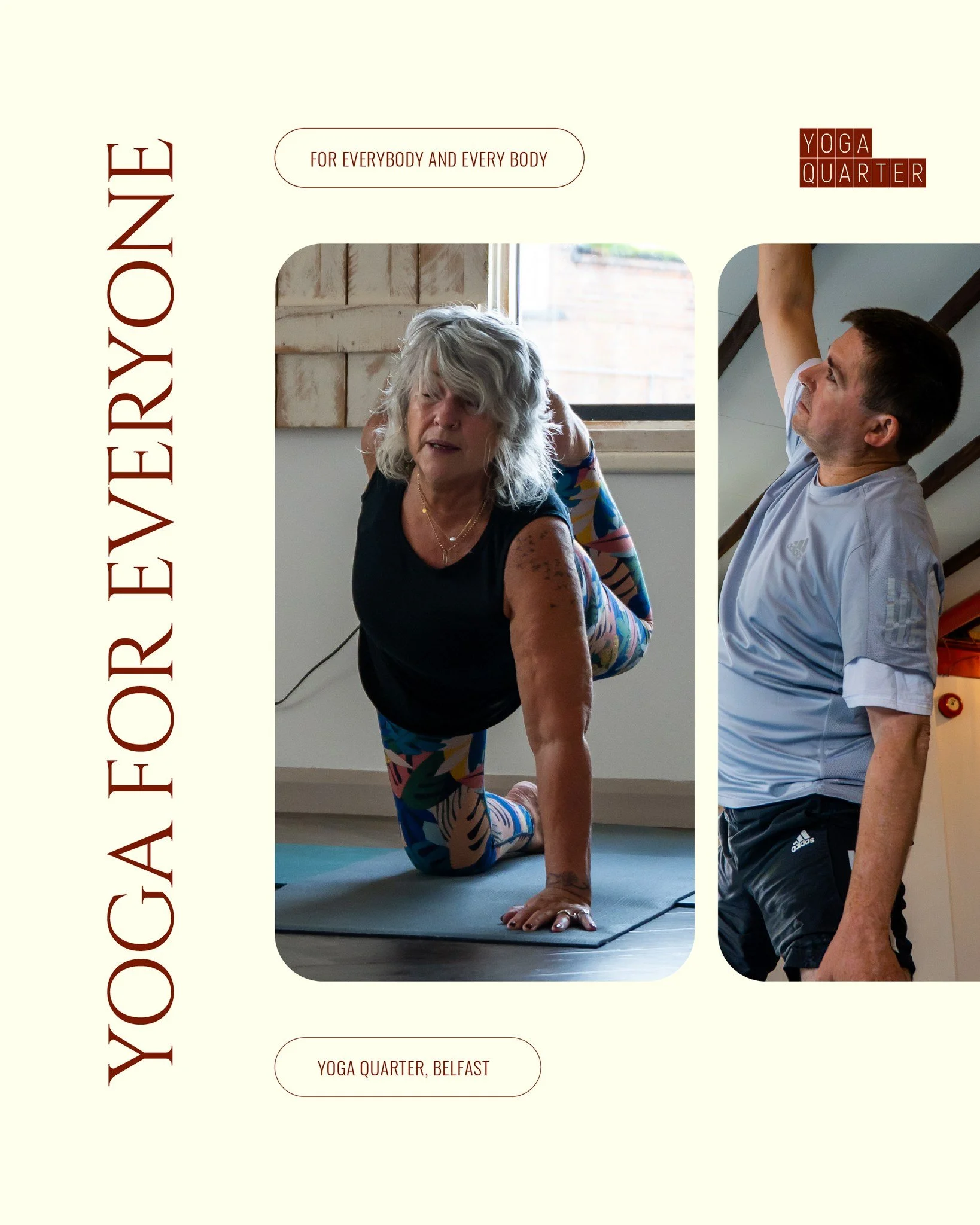 𝗬𝗼𝗴𝗮 𝗙𝗼𝗿 𝗘𝘃𝗲𝗿𝘆𝗼𝗻𝗲

Yoga isn't just for women, at Yoga Quarter, our classes are designed to support all people, no matter your age, gender or level of experience.

💪 Want strength &amp; mobility? Vinyasa and Mat Pilates will challenge 