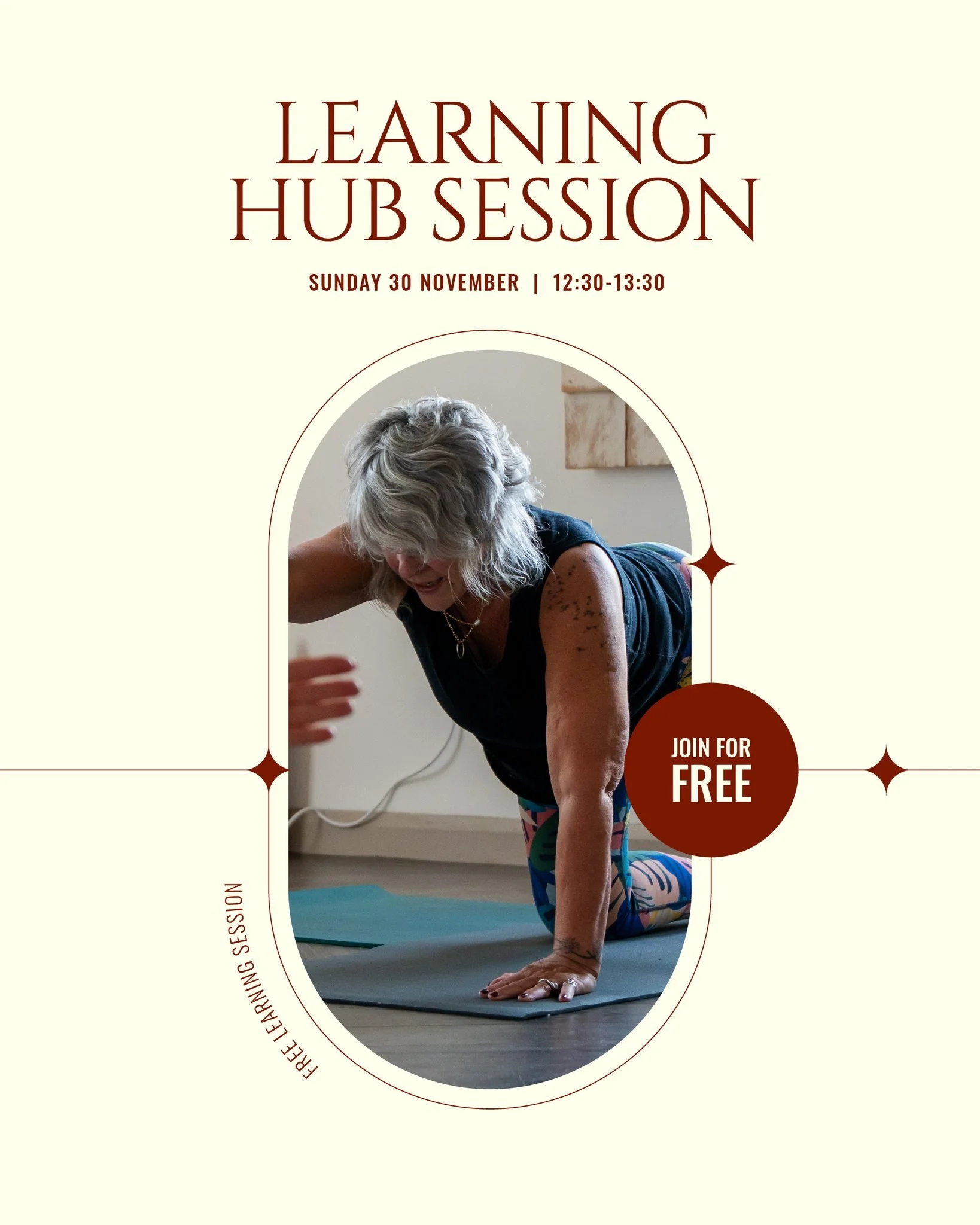 ✨ 𝗥𝗲𝗮𝗱𝘆 𝘁𝗼 𝘁𝗮𝗸𝗲 𝘆𝗼𝘂𝗿 𝘆𝗼𝗴𝗮 𝗷𝗼𝘂𝗿𝗻𝗲𝘆 𝘁𝗼 𝘁𝗵𝗲 𝗻𝗲𝘅𝘁 𝗹𝗲𝘃𝗲𝗹?

Join us for our free Yoga Learning Hub Information Session on Sunday 30th November, 12:30-1:30pm 

Whether you dream of becoming a yoga teacher or simply wa