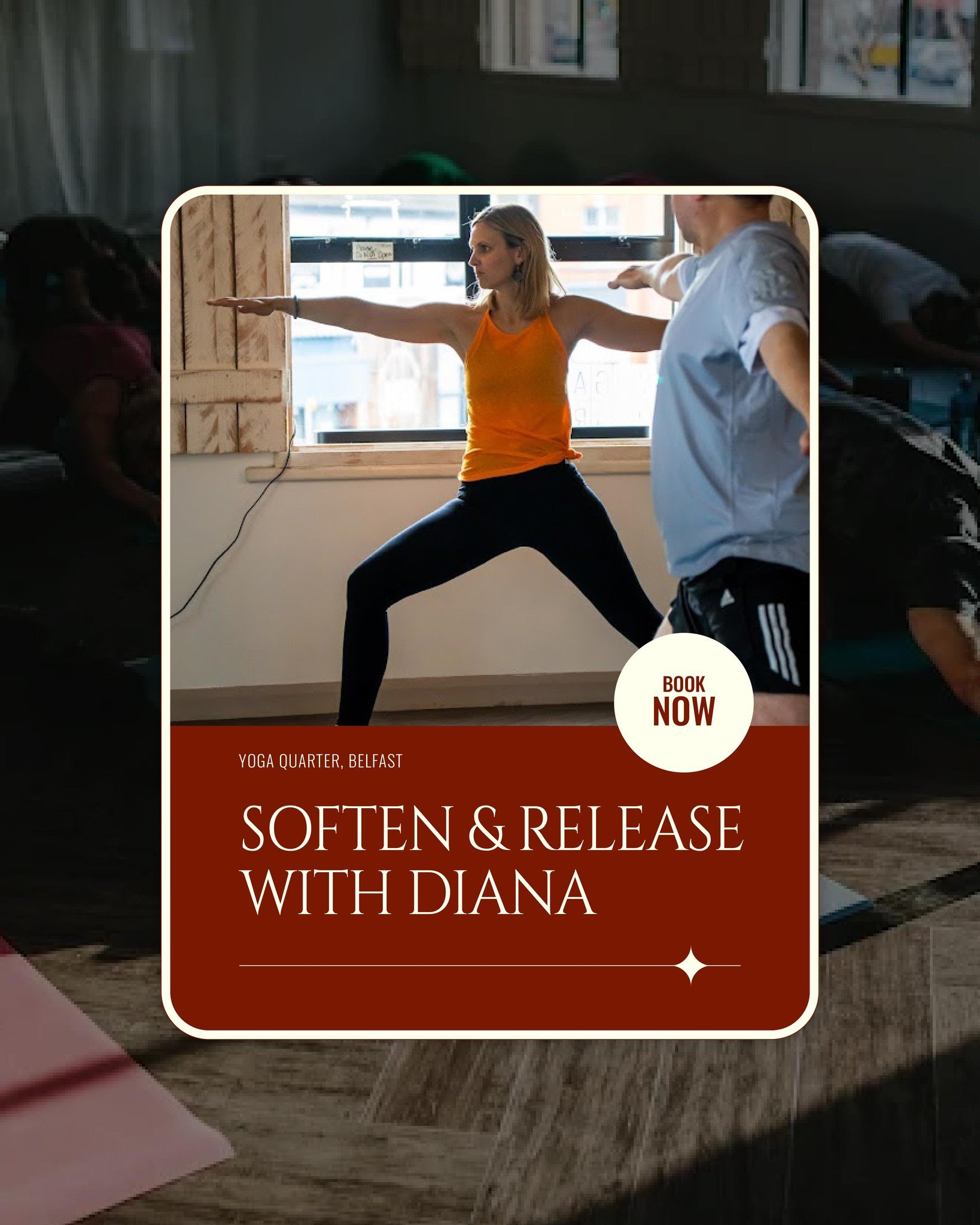 🌿 𝗦𝗼𝗳𝘁𝗲𝗻 𝗮𝗻𝗱 𝗥𝗲𝗹𝗲𝗮𝘀𝗲 𝘄𝗶𝘁𝗵 𝗗𝗶𝗮𝗻𝗮

Take a pause before the holiday rush. This two-hour workshop with Diana is a gentle space to release tension, restore balance, and reconnect.

✨ Slow, soothing flow
✨ Deep-restorative poses &