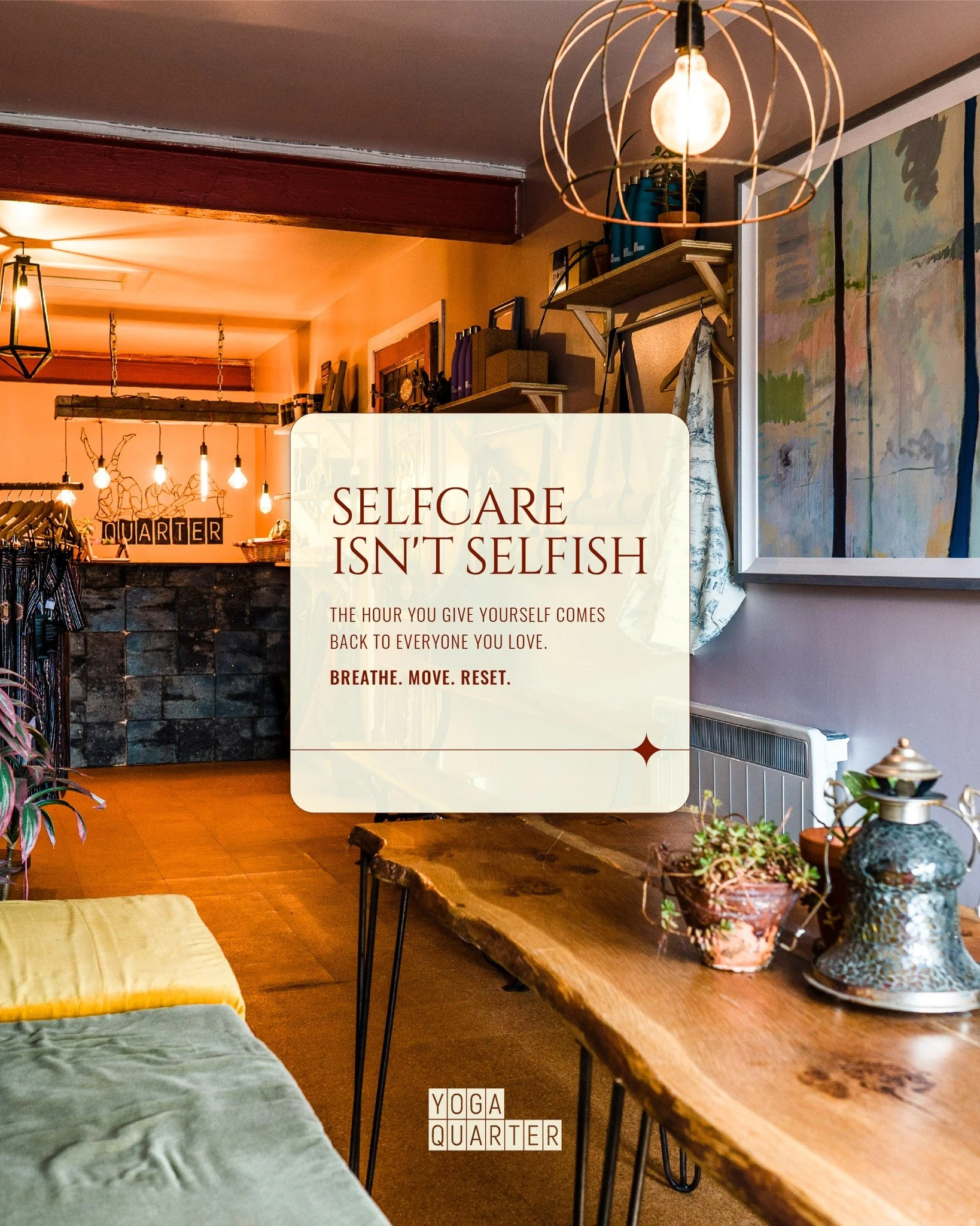 𝗦𝗲𝗹𝗳𝗰𝗮𝗿𝗲 𝗶𝘀𝗻'𝘁 𝘀𝗲𝗹𝗳𝗶𝘀𝗵

The hour you give yourself comes back to everyone you love.

𝘽𝙧𝙚𝙖𝙩𝙝𝙚. 𝙈𝙤𝙫𝙚. 𝙍𝙚𝙨𝙚𝙩.

𝗕𝗼𝗼𝗸 𝗮 𝗰𝗹𝗮𝘀𝘀: 

https://www.yogaquarter.com/timetable

#Selfcare #YogaCare #YogaBelfast #EastBelf