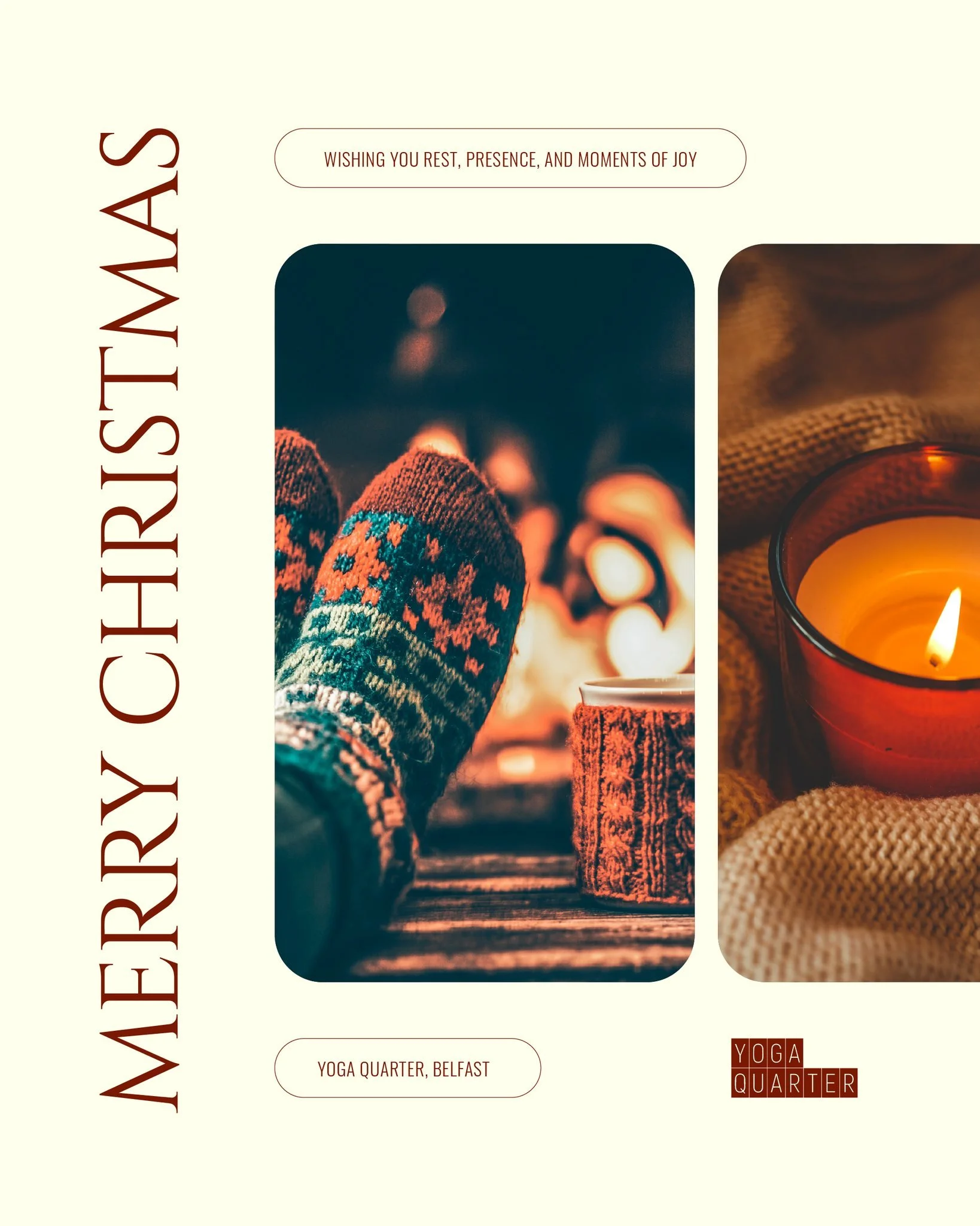 𝗠𝗲𝗿𝗿𝘆 𝗖𝗵𝗿𝗶𝘀𝘁𝗺𝗮𝘀 ✨

Wishing you rest, presence, and moments of joy.

We hope your day is cosy, bright, and spent with the people who matter the most.

With love from Yoga Quarter. 🎄

#MerryChristmas #YogaChristmas #ChristmasTime #Belfas