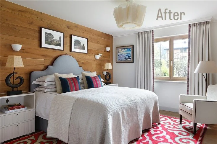 Before &amp; After - Chalet Bedrooms ❄️✨

These bedrooms in our Swiss chalet project were ready for a refresh after more than a decade of family life. Having previously worked with our clients on their London apartment, we understood their love of sy