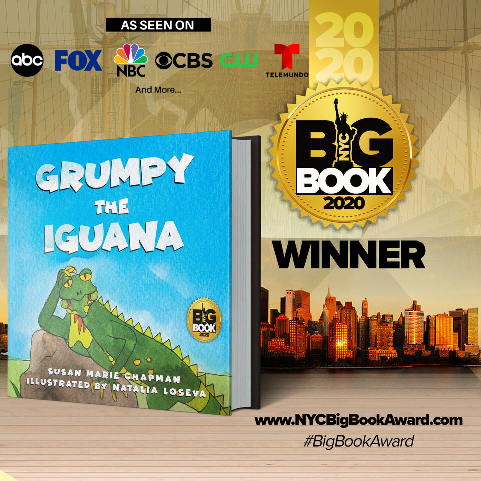 GOLD-grumpy-the-iguana NYC BIG BOOK Award Susan Marie Chapman