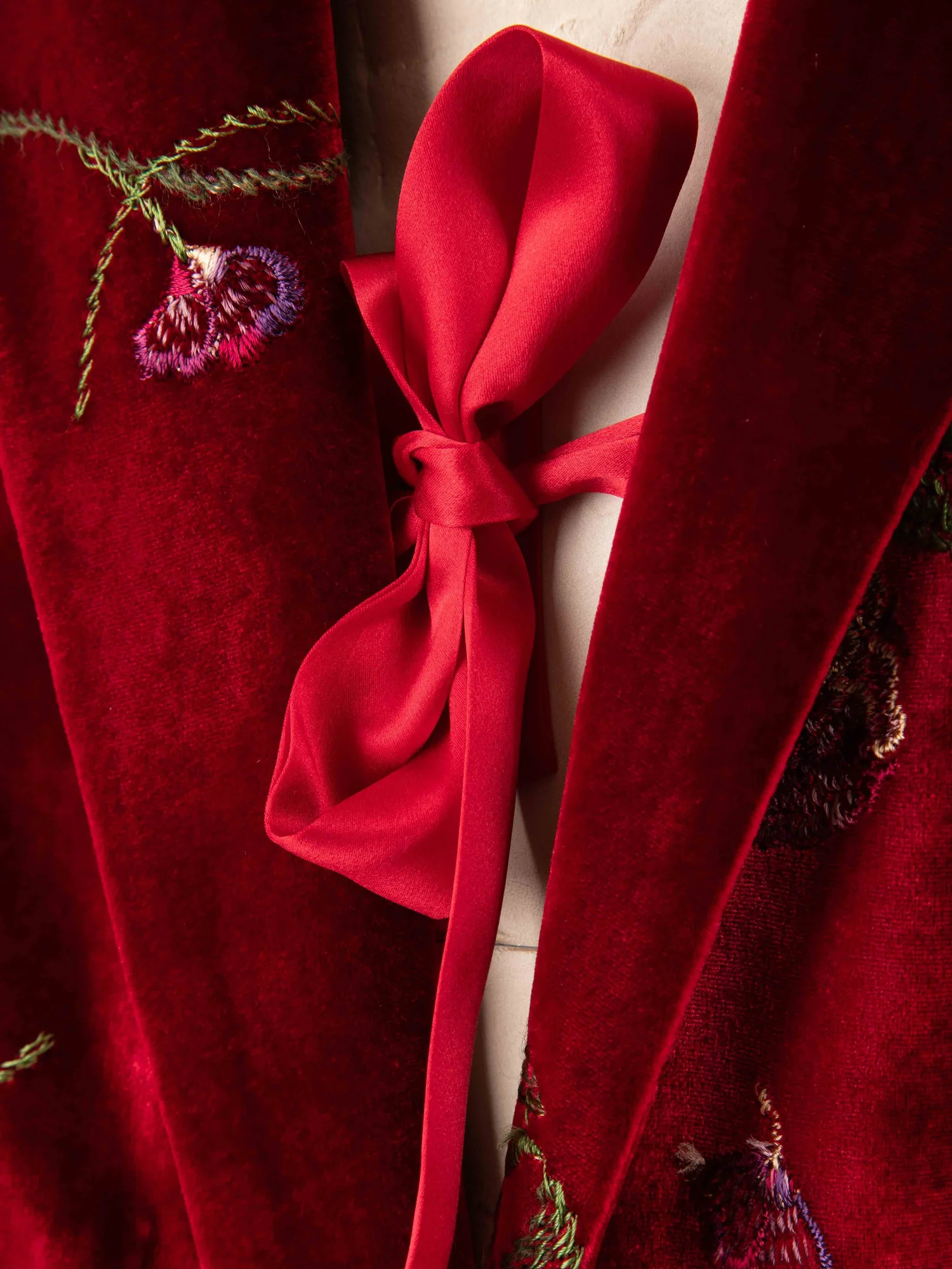 She is Revolutionary velvet tie gown
