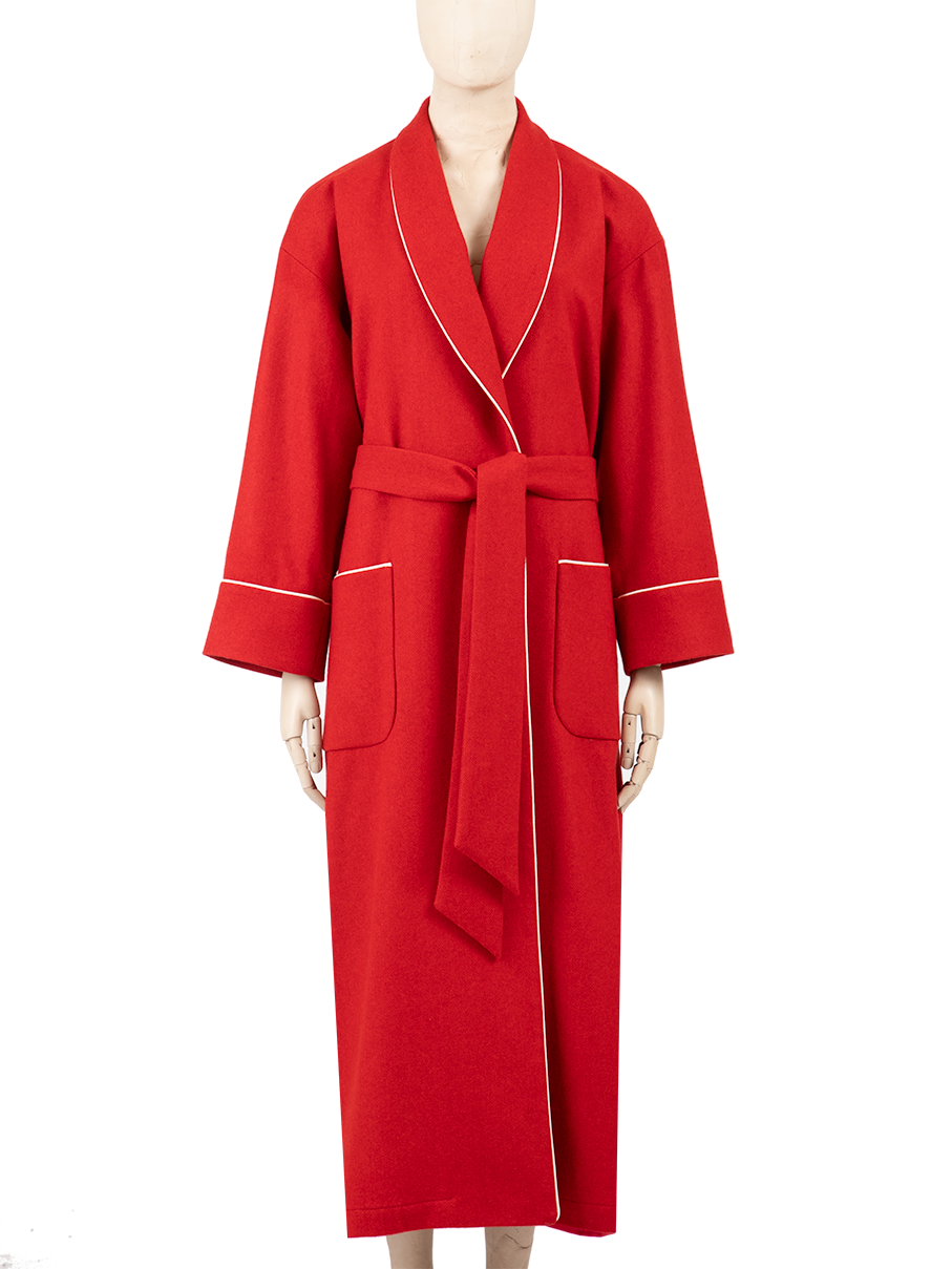 Red Herringbone Lambswool #2