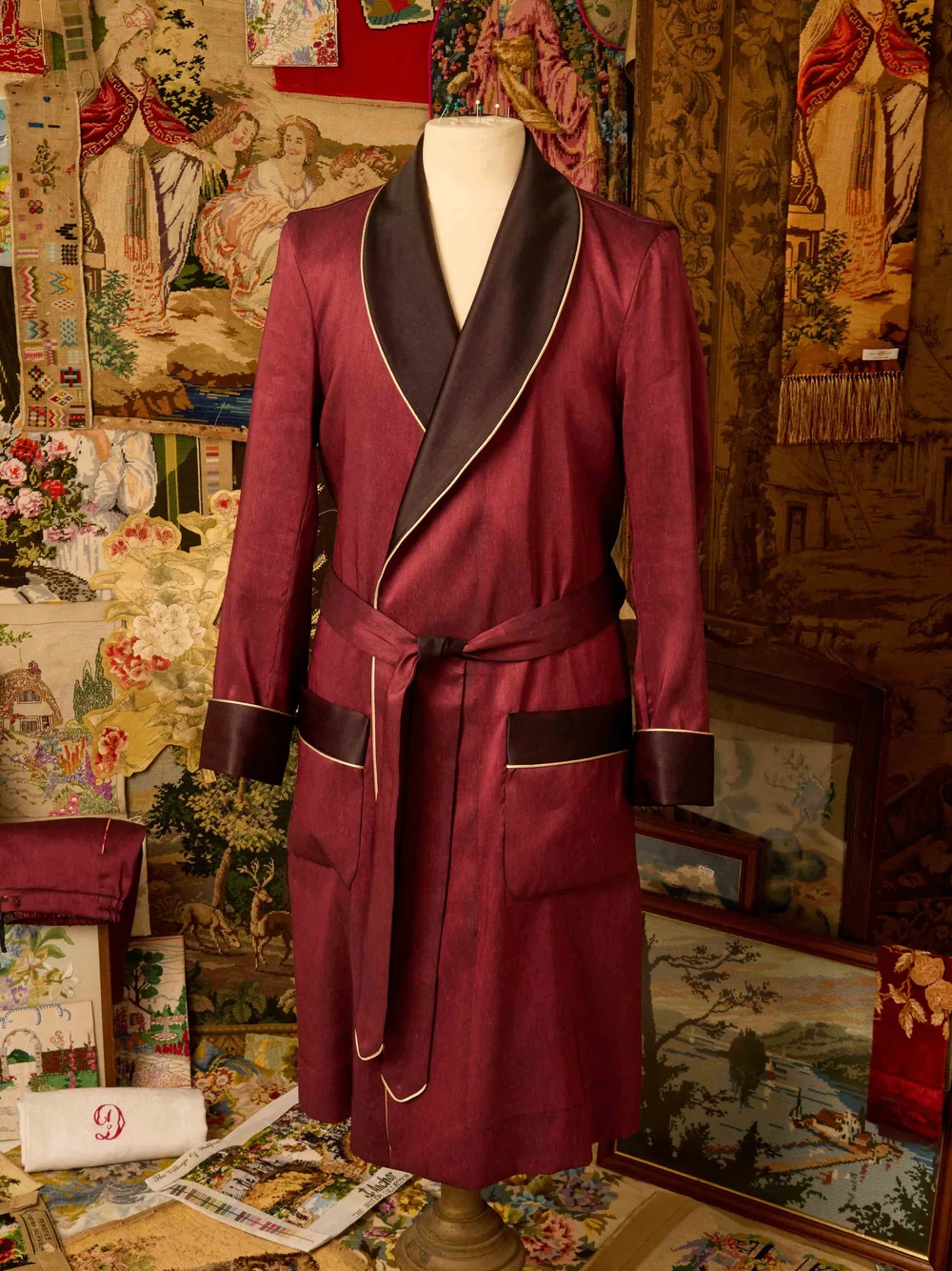 princess polly baby blue dress Burgundy Bath robe, £9 Deep red, wine maroon toweling bathrobe main image 1