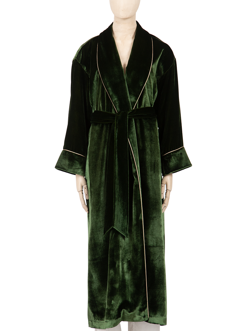 Forest Green Silk Velvet