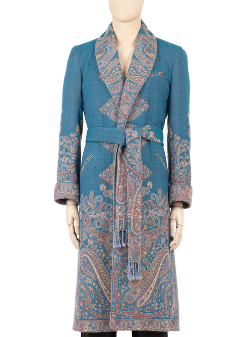 embroidered mens dressing gown Lightweight Men's Bathrobe - Oxford main image 1