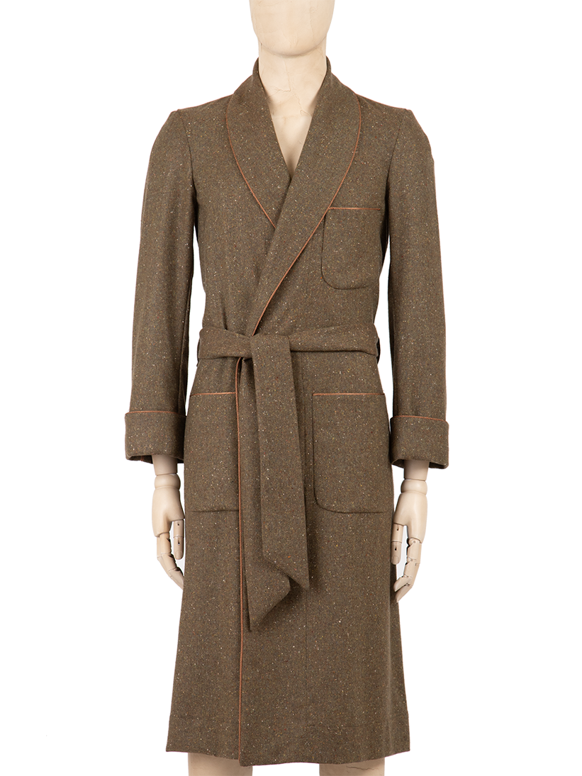 Olive Donegal Pure Cashmere Luxury Dressing Gown by Daniel Hanson Made in  Nottingham England  Daniel Hanson