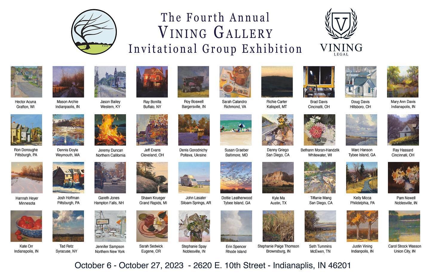 Mark your calendars! This years Invitational opens on Friday, October 6th, and I am beyond excited for this years lineup!! #vininggallery