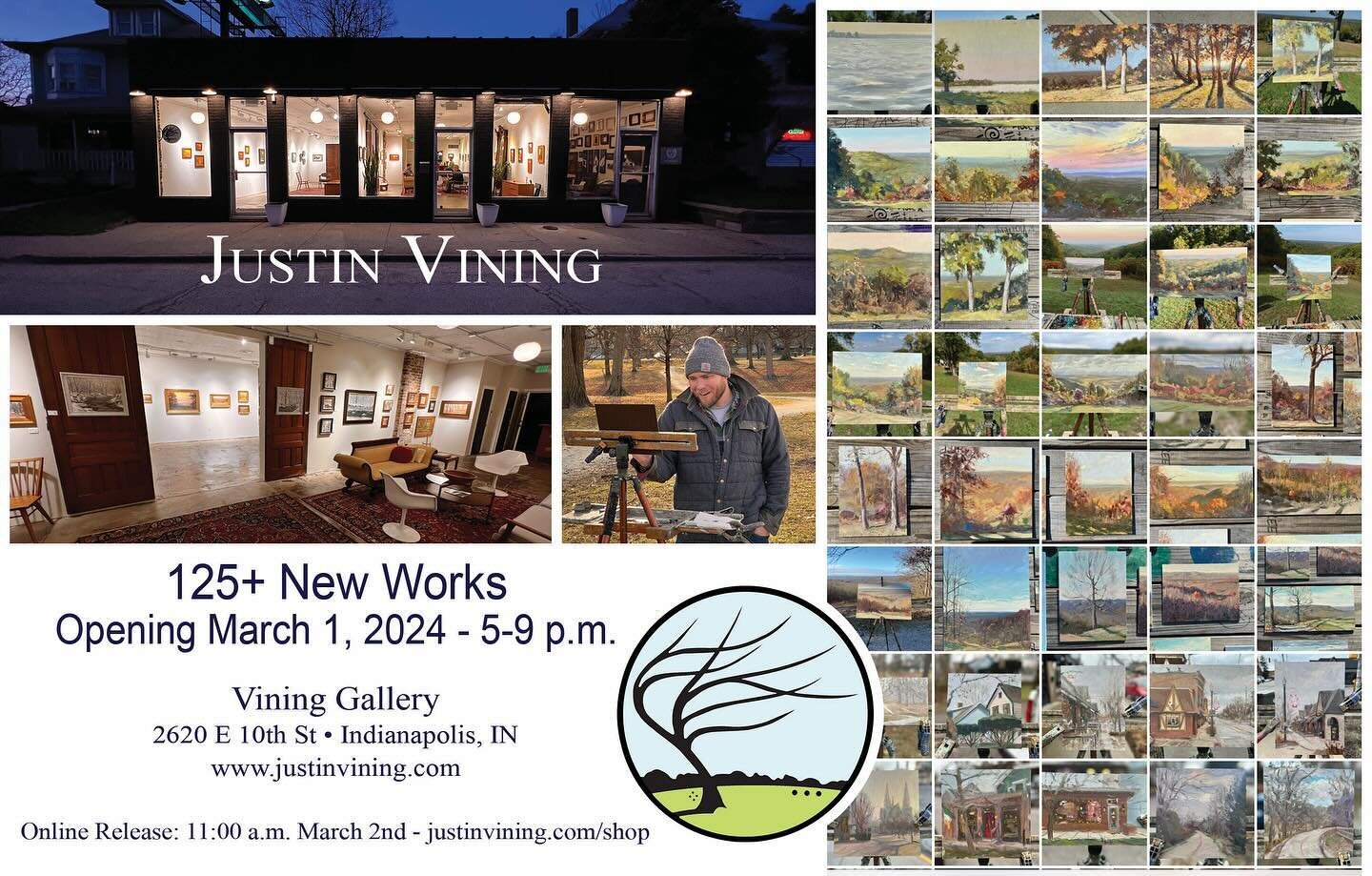 My next solo exhibit of 125+ paintings opens on March 1st, 5-9pm! If you are unable to make it in person, the show will go for sale online at 11:00 am, March 2nd. Link in bio. #pleinair #pleinairpainter #indianapolis #indianapolisartist #historicirvi