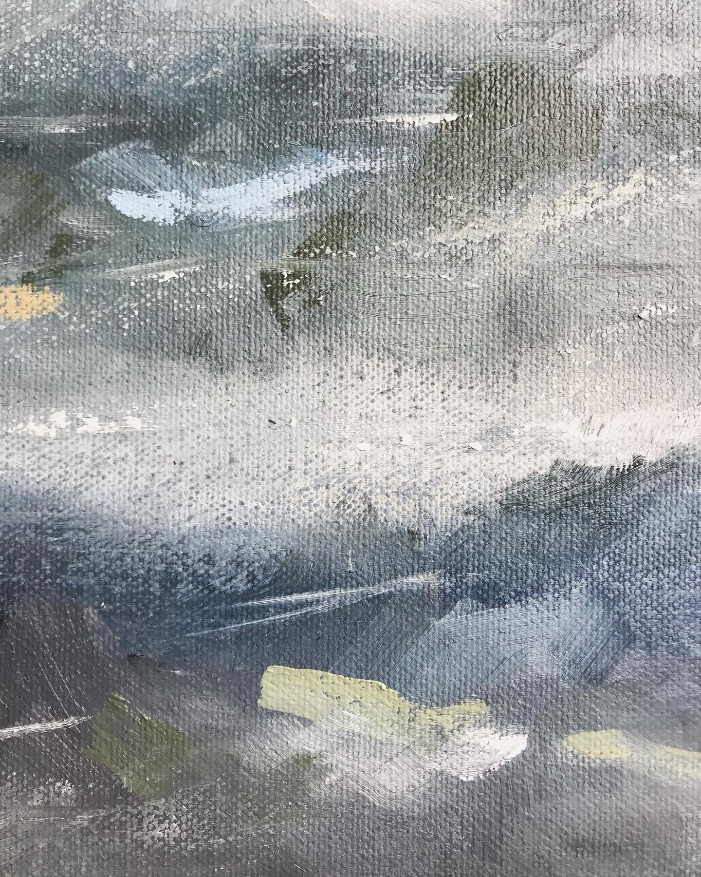 So much rain today...oil painting detail  #texture #waves #ocean