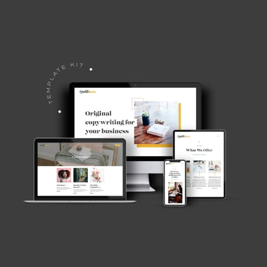Copywriters - this one's for you! 

The Quill &amp; Co Squarespace 7.1 Template Kit is a playful and stylish website kit with a creative writing portfolio layout.

This copywriter portfolio template has been designed for creative writers, freelance c