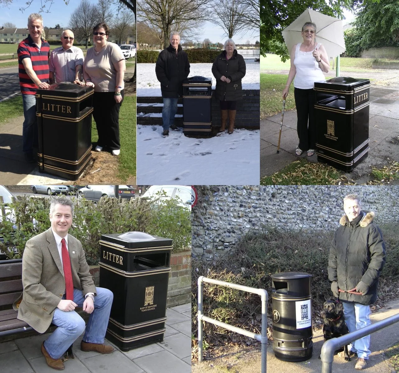 Installation of resident requested litter bins across Bury St Edmunds (2003-2023).