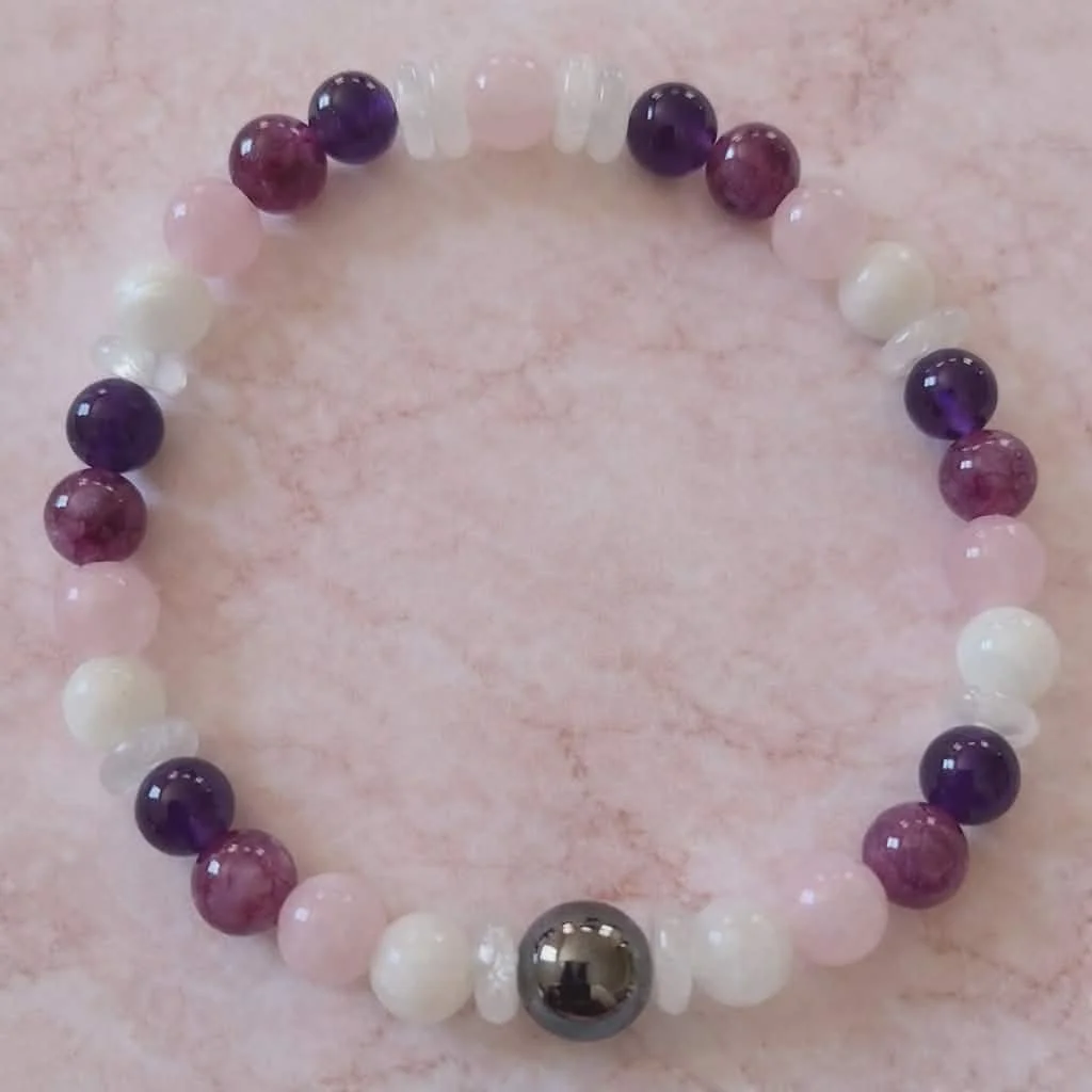 S.L.A.E. Life Balance Menopause Symptom Relief Natural Stone 6mm Bracelet