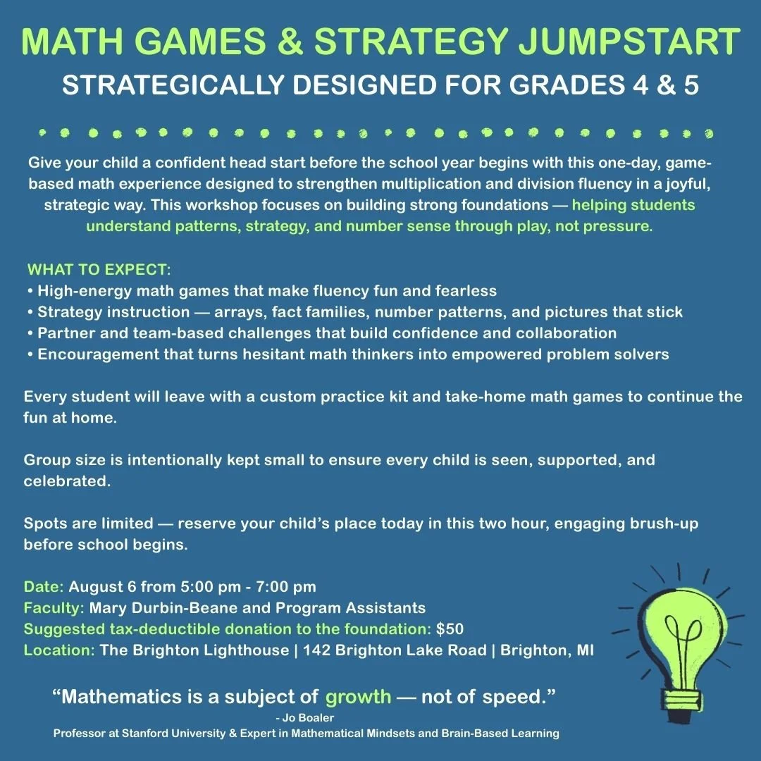 Project Wonder: MATH GAMES &amp; STRATEGY JUMPSTART Grades 4-5 