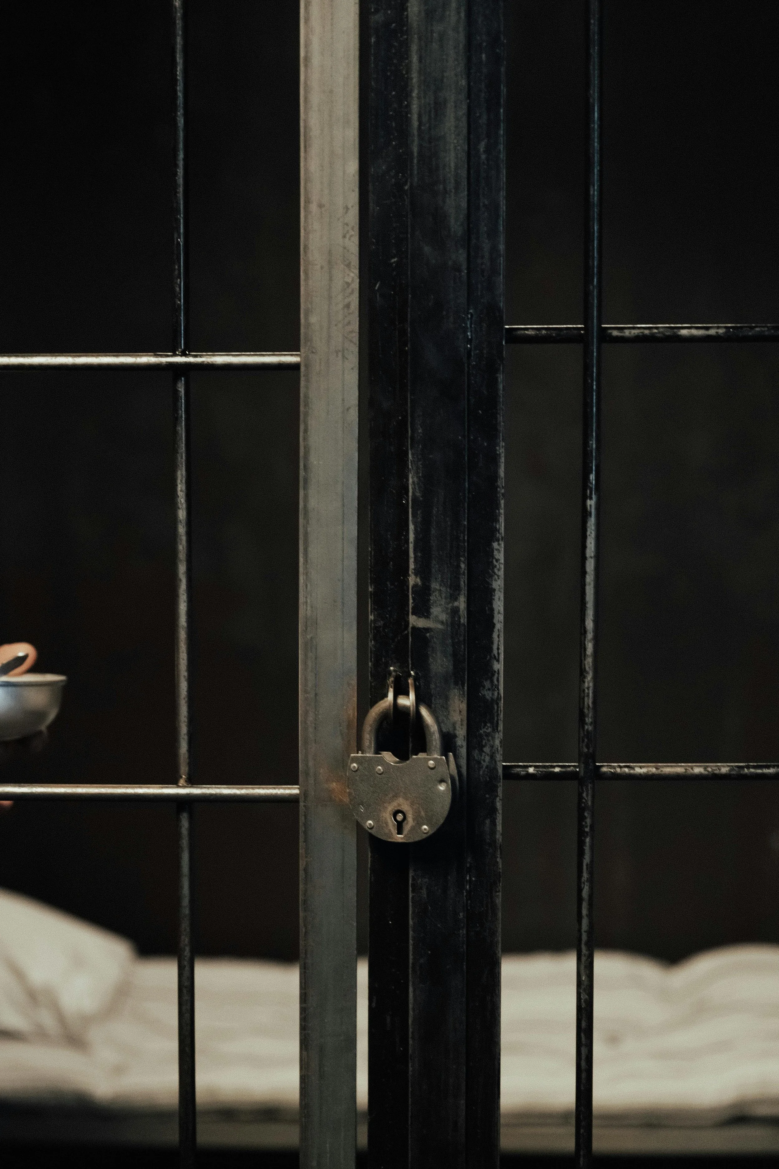 Image showing lock on prison cell door