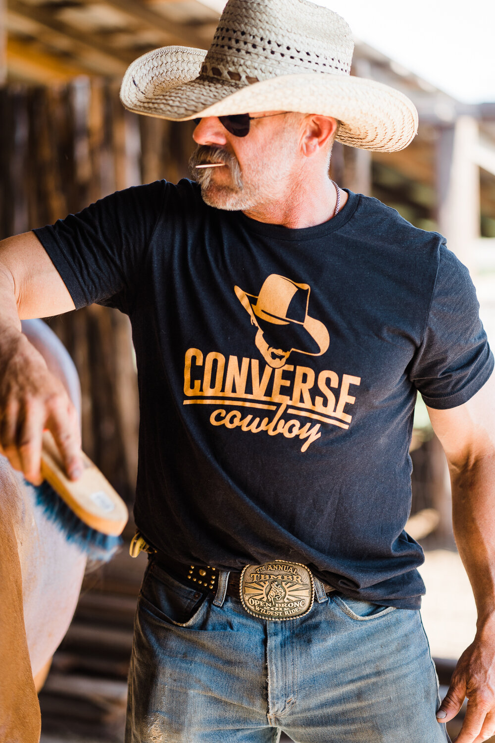 marathon Blåt mærke Tænk fremad Black Converse Cowboy T-Shirt — The Converse Cowboy