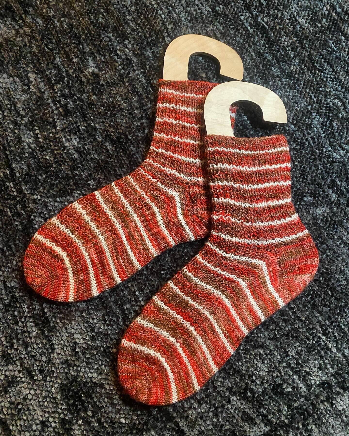 The cutest pair of stripy socks 🧦! 

I thought I wasn&rsquo;t going to finish this pair before the end of the month, but I&rsquo;m thrilled my February socks are complete

March&rsquo;s sock yarn is wound up and ready to go! I&rsquo;ll likely do a s