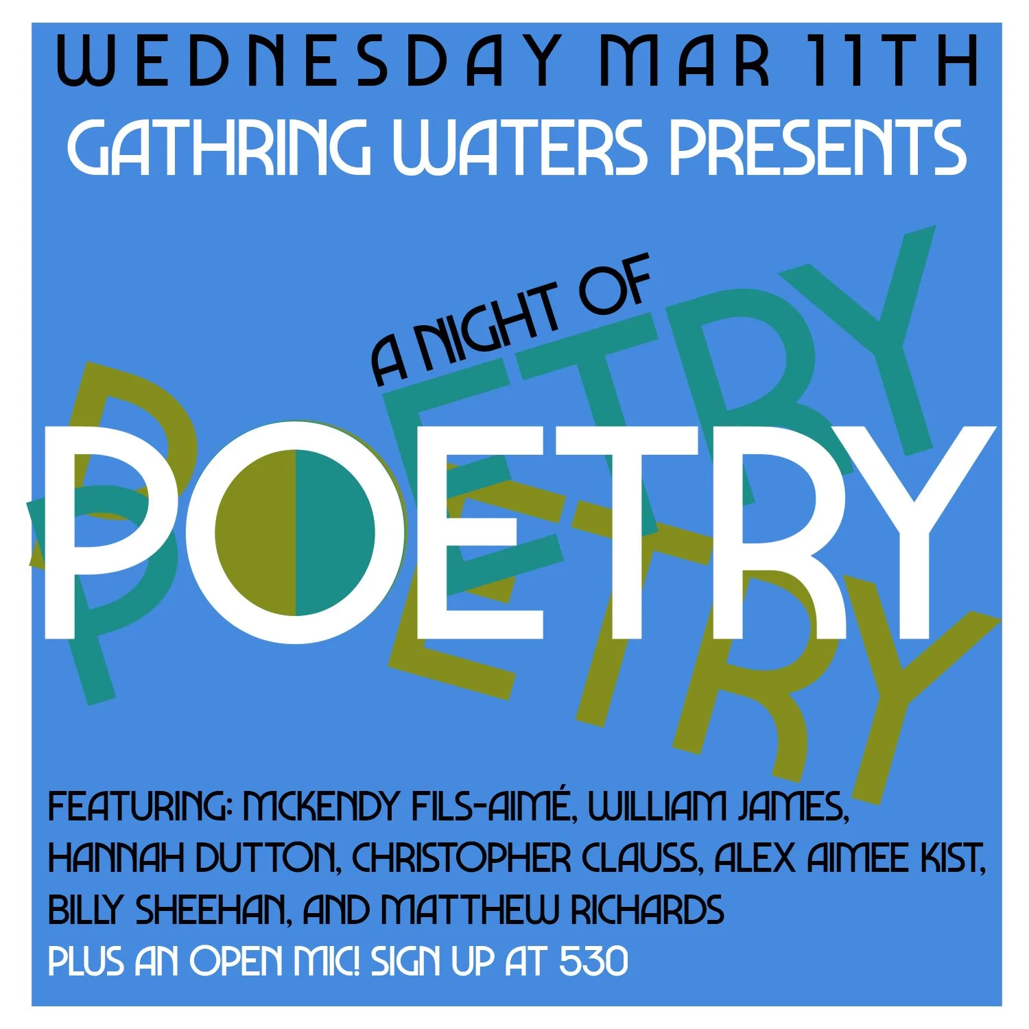 Gathering Waters Poetry Night