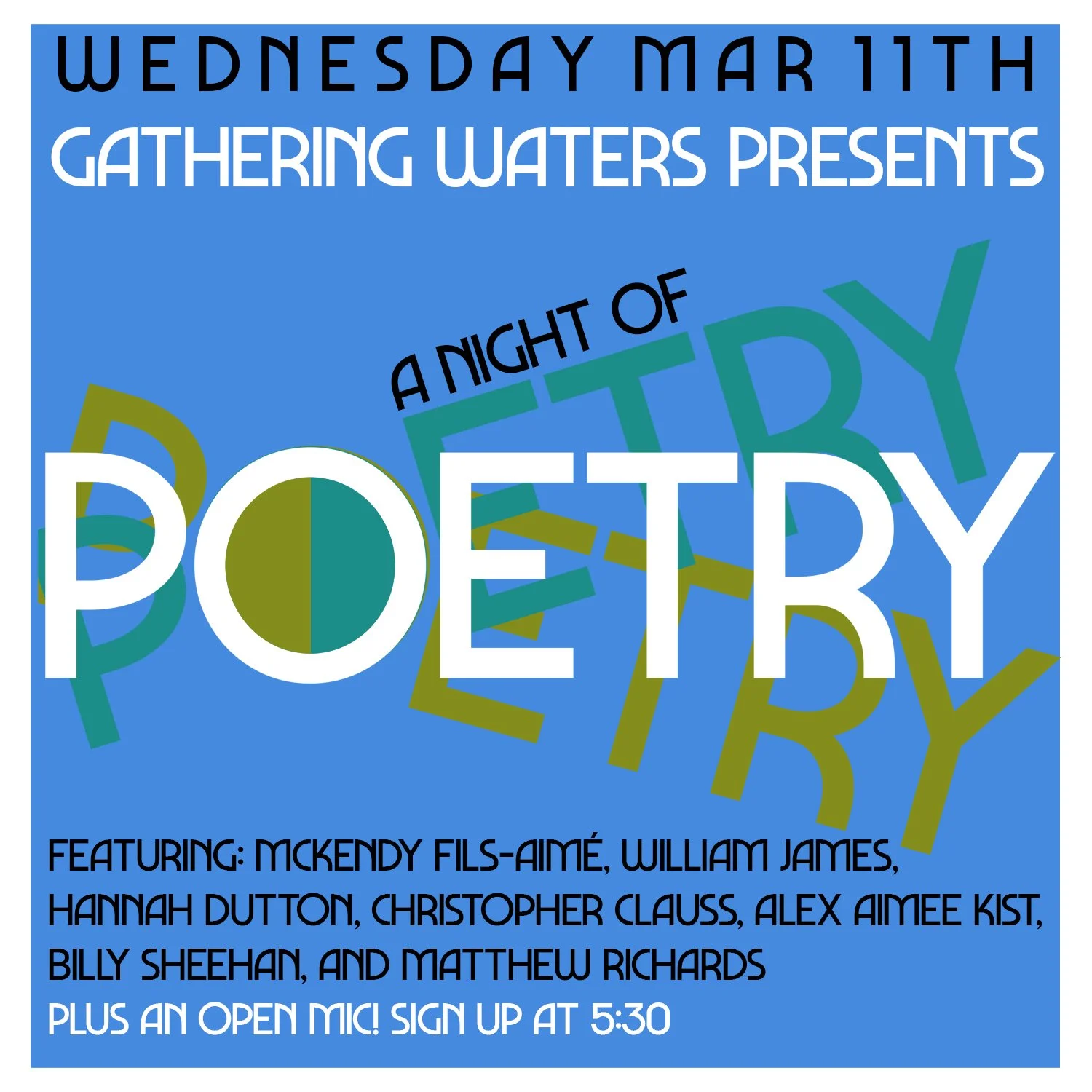 Gathering Waters Poetry Night