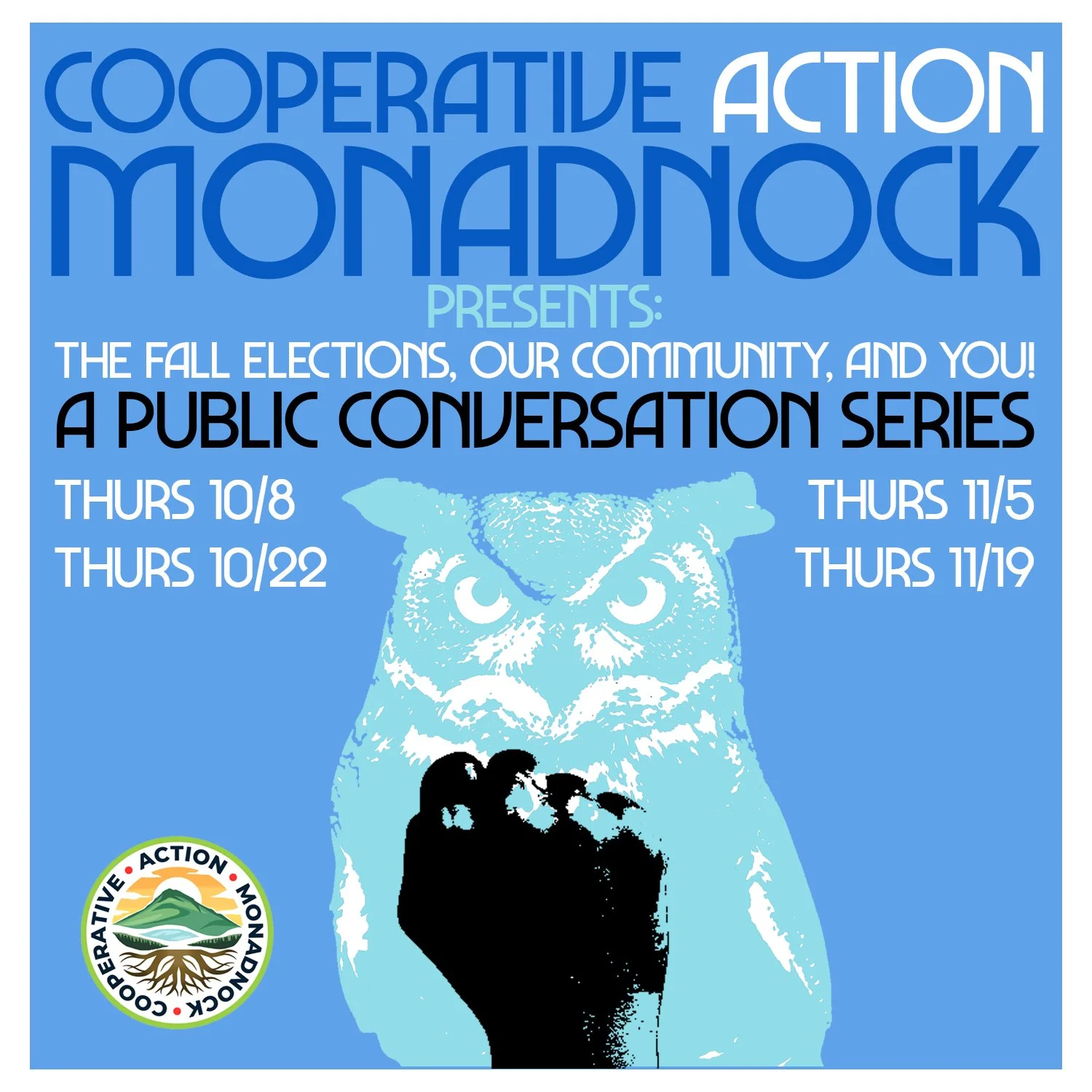 Cooperative Action Monadnock Presents: The Fall Elections, Our Community, & You!