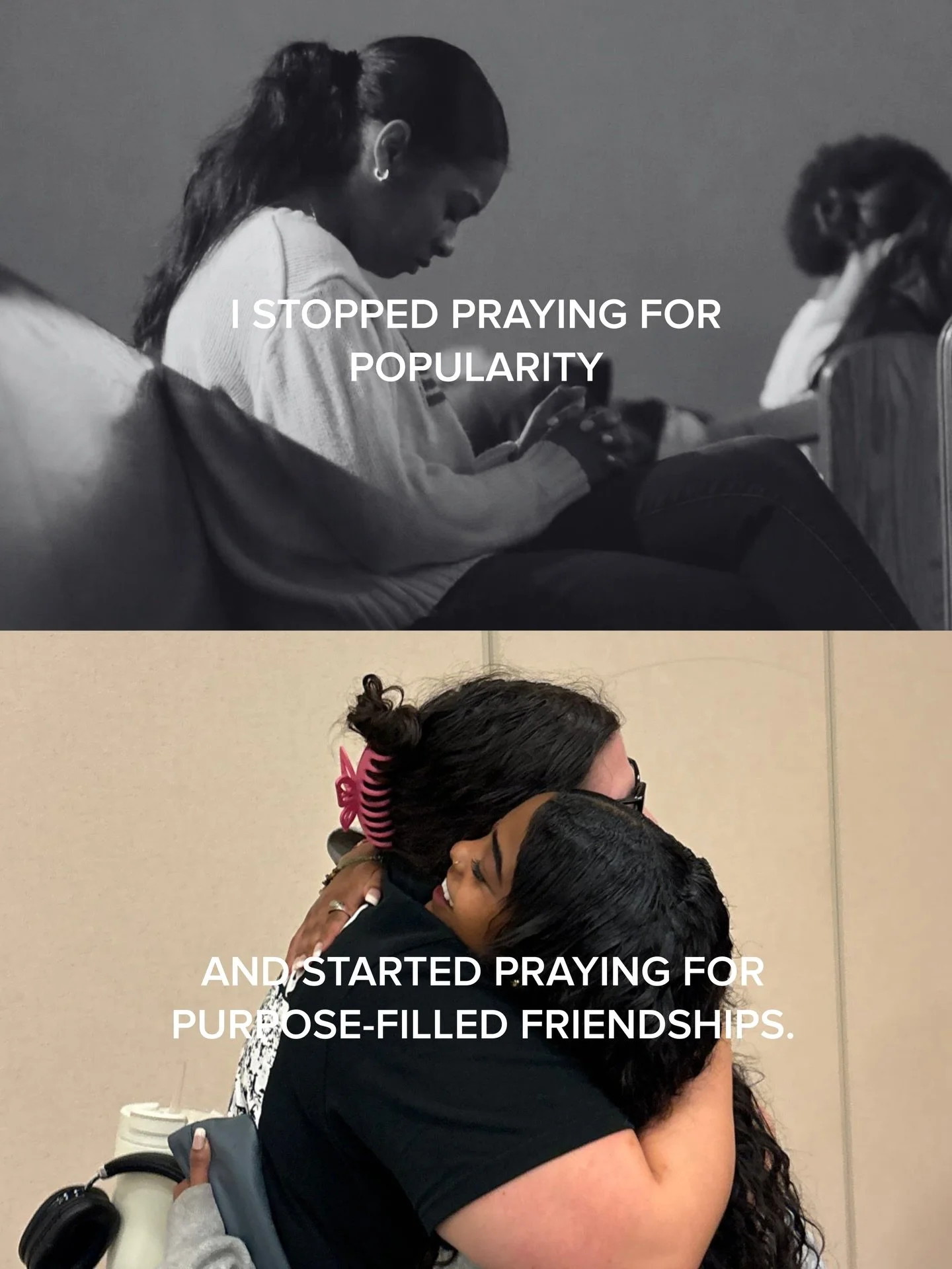 God has community for you in this season💓

&ldquo;And let us consider how to stir up one another to love and good works, not neglecting to meet together&hellip;but encouraging one another.&rdquo; Hebrews 10:24&ndash;25

#20s #changeyourlife #friends