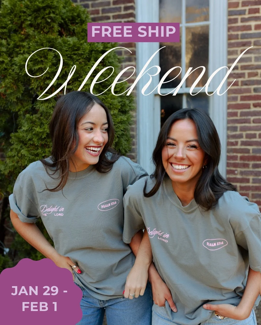 Free Ship Weekend is HERE! 🛍️✨ from now through Feb 1, every order ships free! Perfect time to snag your favorite studies, tees, and hoodies to carry you into the spring 🙌🏼

comment &ldquo;SHIPPING&rdquo; to shop now! which piece is going in your 