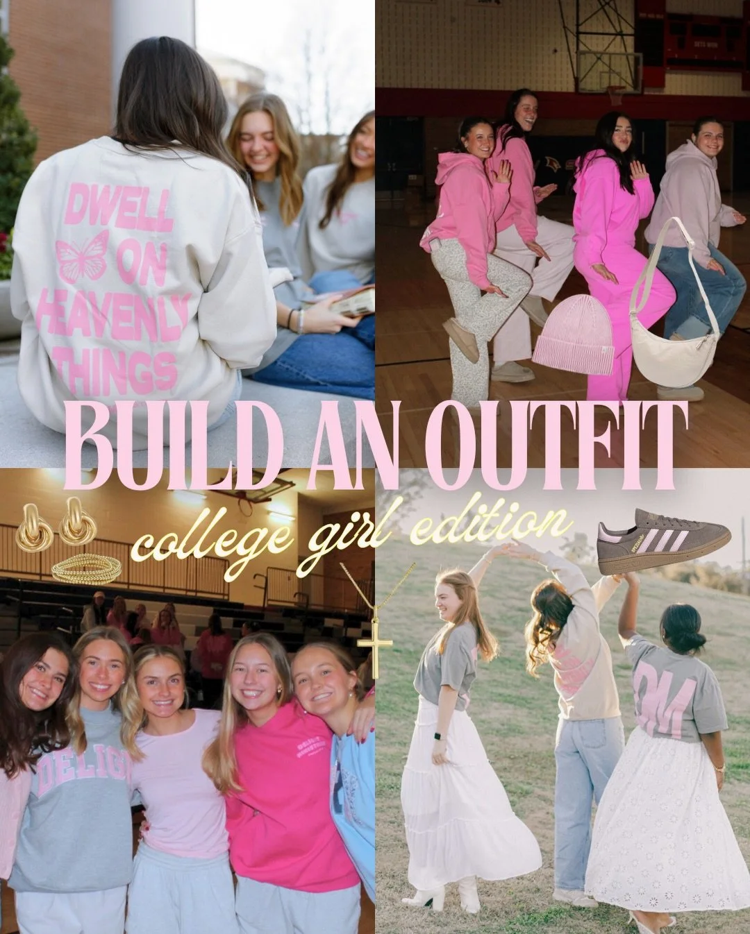 2026 outfit inspo 🎀 delight merch edition 🎀 

save this for later on how you can style our delight pieces✨
&amp; comment SHIPPING to shop them and get free shipping on us :) 🛍️

#collegegirl #outfitsoftheweek #outfitinspo #collegeoutfits #jesusapp