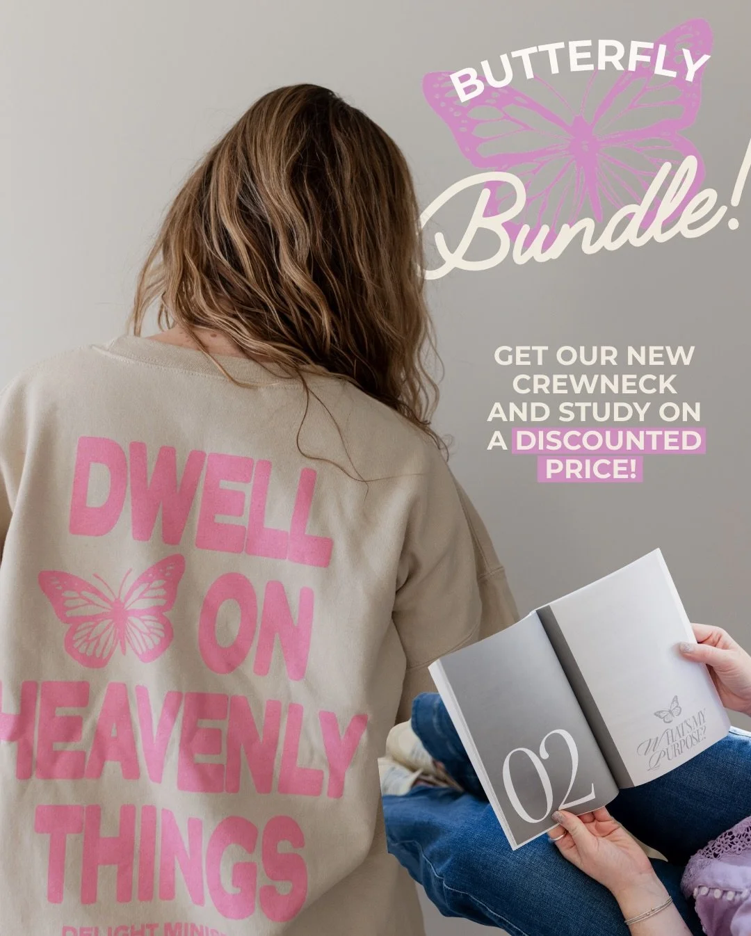 THE BUTTERFLY BUNDLE IS HERE 🦋✨🛍️

Have you been eyeing our new crewneck and study &ldquo;Room to Grow&rdquo;?? Get both now - sale ends march 8th 🩷

A $55 dollar value for ONLY $42.99!! Comment BUTTERFLY to shop now😊