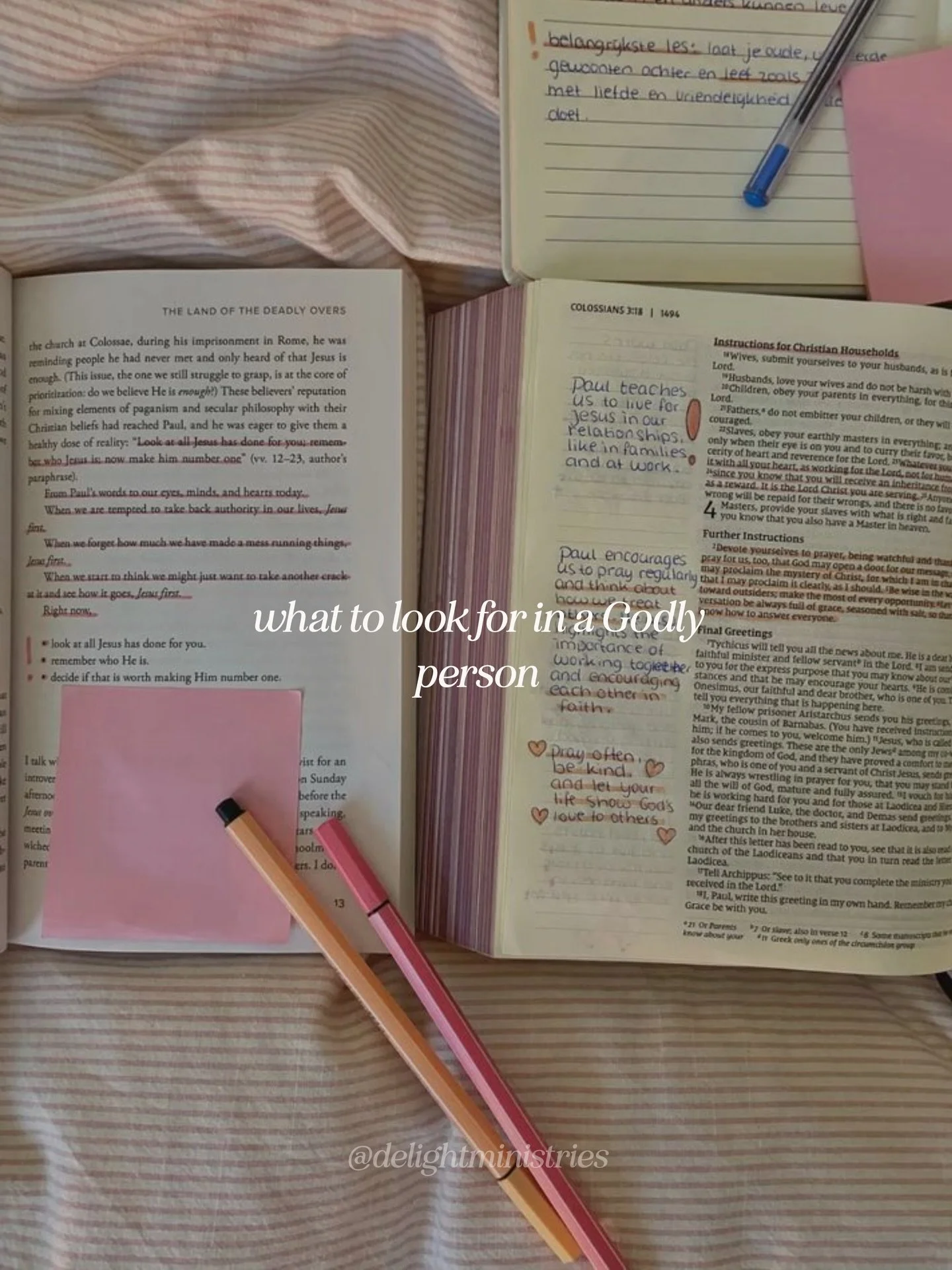 &ldquo;Don&rsquo;t just listen to what they say - look at how they live. &lsquo;By this everyone will know that you are my disciples, if you love one another.&rsquo; &mdash; John 13:35&rdquo;

follow along for weekly encouragement every friday. this 